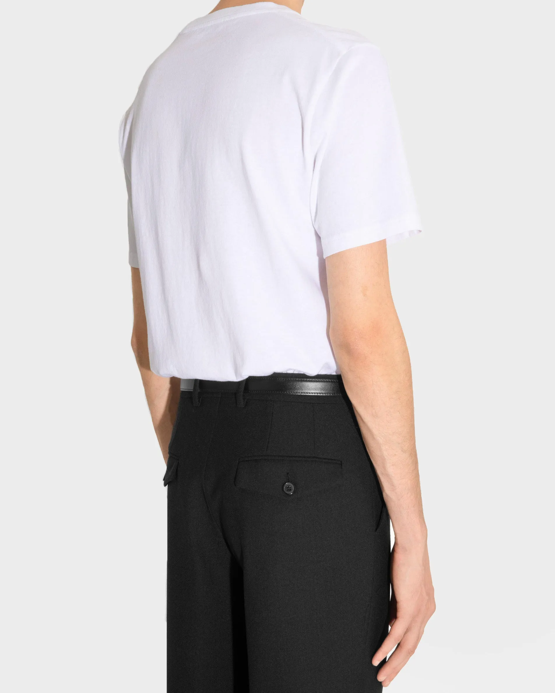 T-SHIRT IN COTTON JERSEY - WHITE sold by Husbands Paris product image thumbnail 3