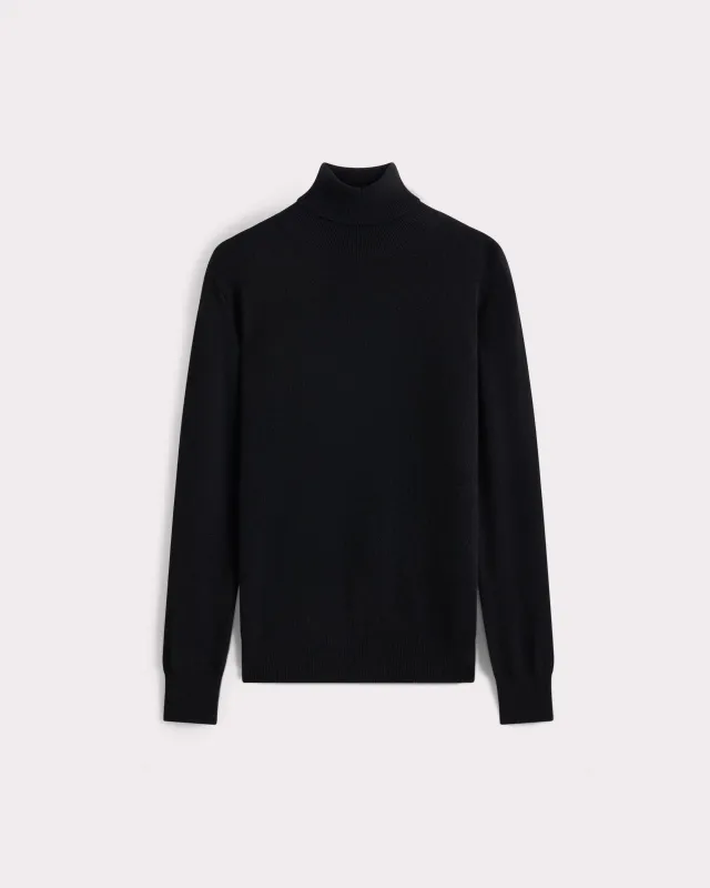 TURTLENECK SWEATER IN CASHMERE - BLACK sold by Husbands Paris
