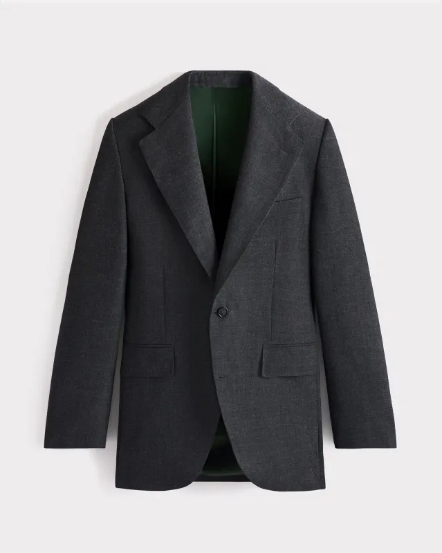 SINGLE-BREASTED SUIT IN WOOL FRESCO - GREY made by Husbands Paris