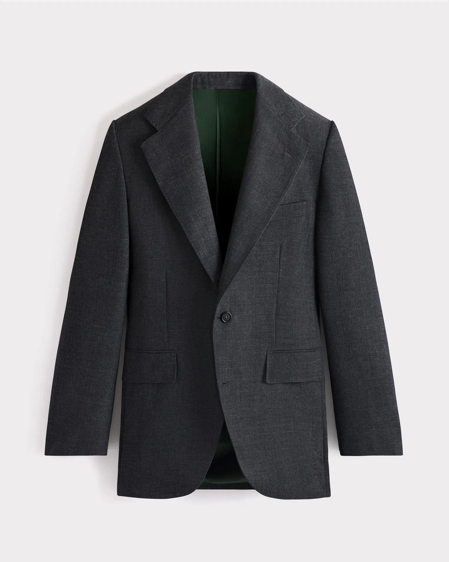 SINGLE-BREASTED SUIT IN WOOL FRESCO - GREY sold by Husbands Paris