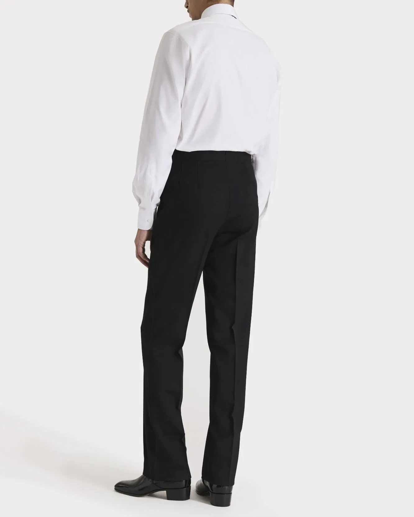 WIDE COLLAR TUXEDO SHIRT IN COTTON PINPOINT - WHITE sold by Husbands Paris product image thumbnail 3