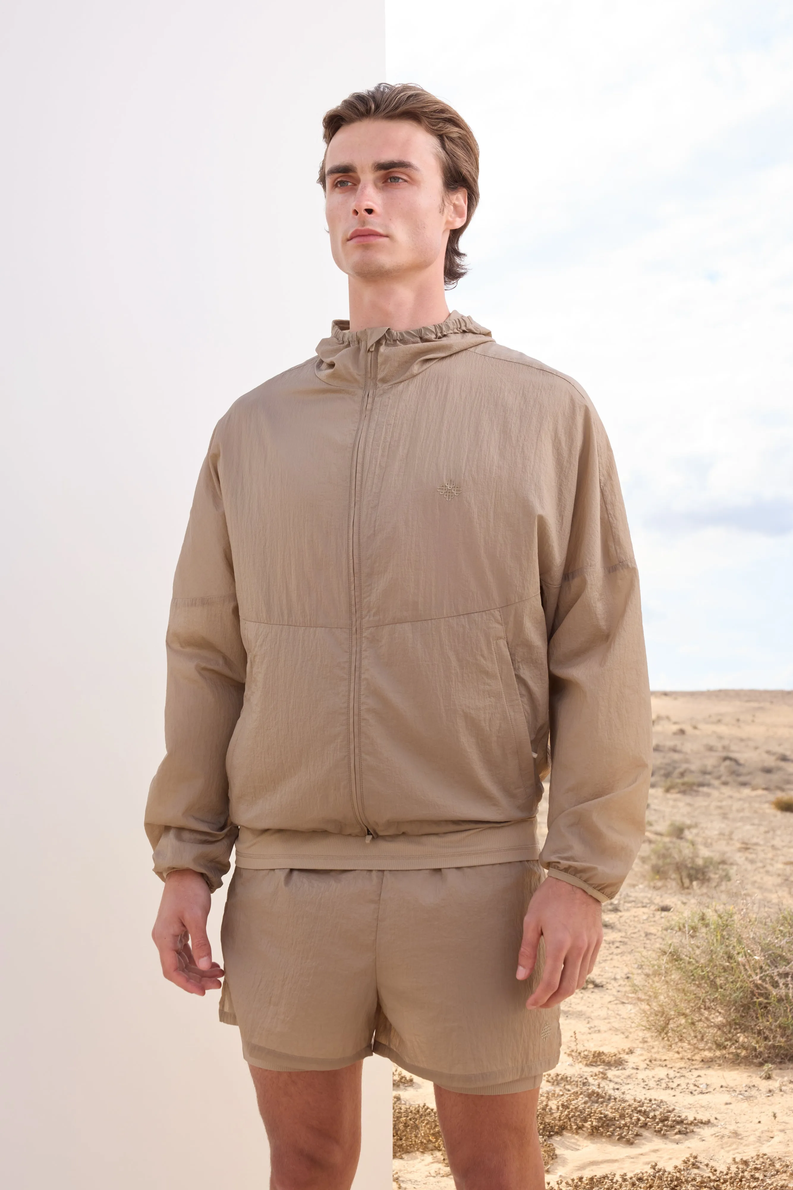 TRANSLUCENT WINDBREAKER - SAND sold by The Couture Club product image thumbnail 2