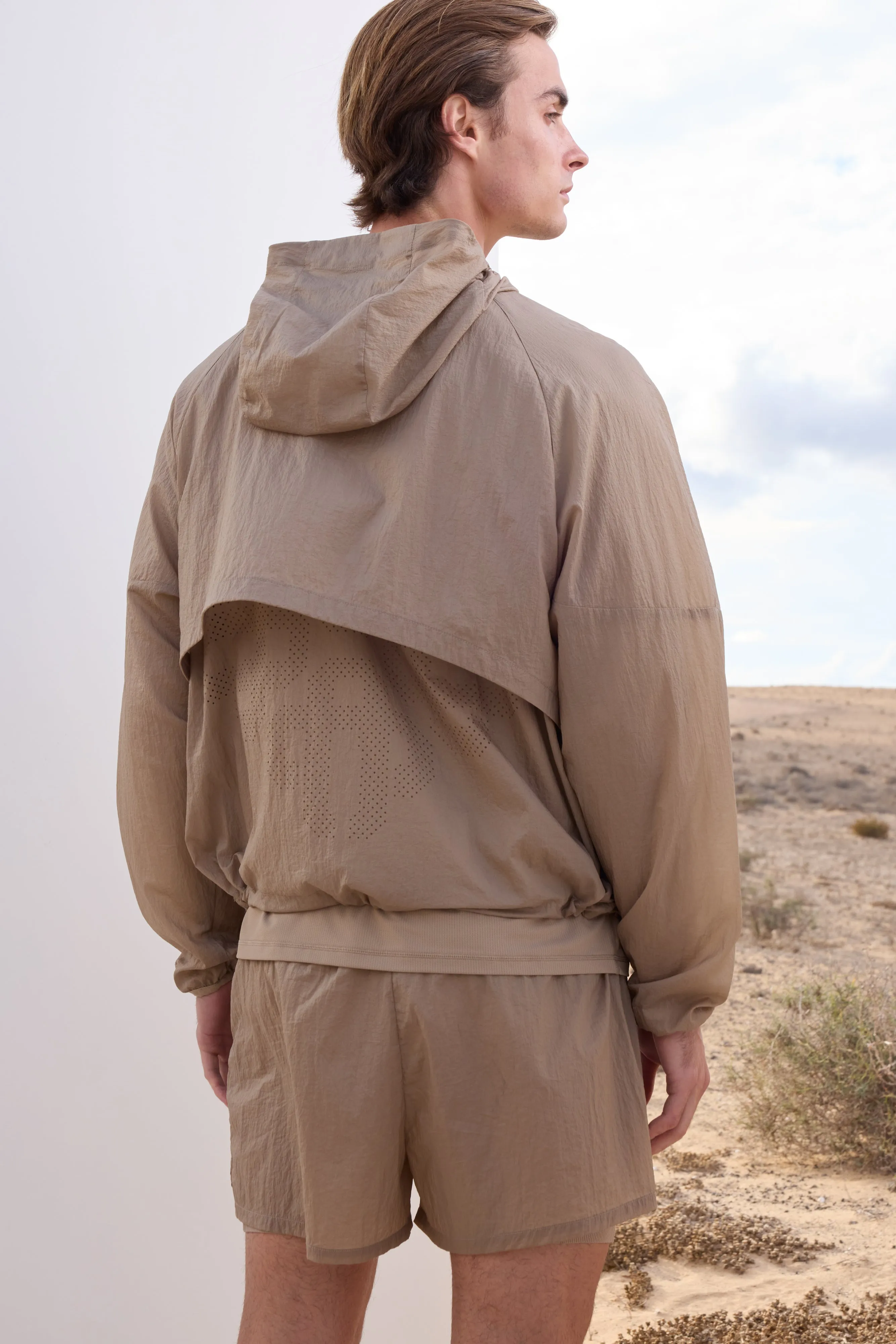 TRANSLUCENT WINDBREAKER - SAND sold by The Couture Club product image thumbnail 3