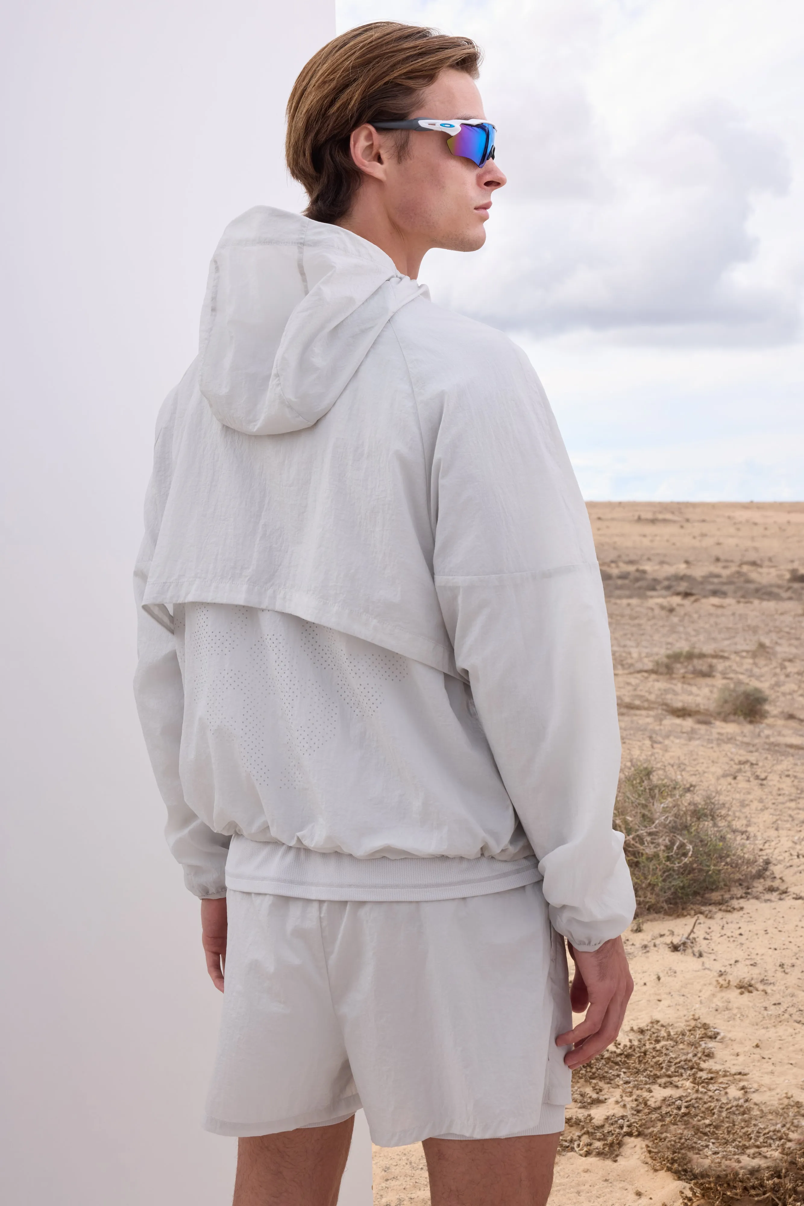 TRANSLUCENT WINDBREAKER - WHITE sold by The Couture Club product image thumbnail 3