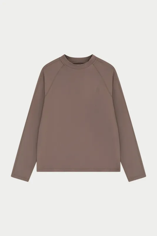 LONG SLEEVE TRAINING TOP - BROWN sold by The Couture Club