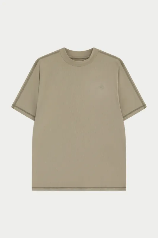 SHORT SLEEVE TRAINING TOP - KHAKI made by The Couture Club