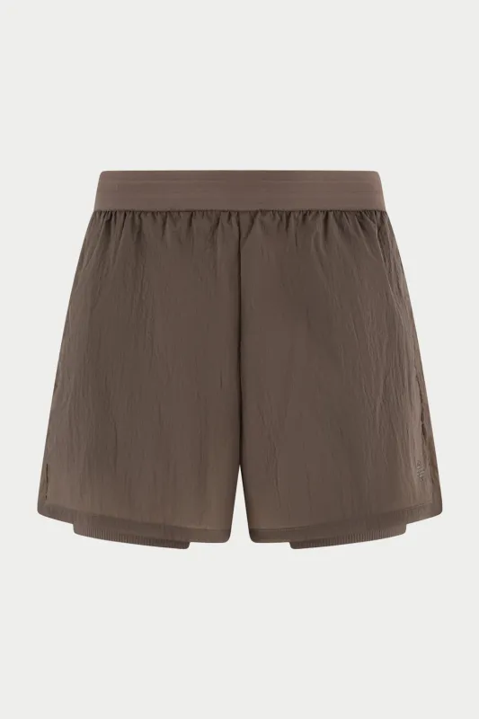 2-1 TRANSLUCENT RUN SHORT - BROWN sold by The Couture Club