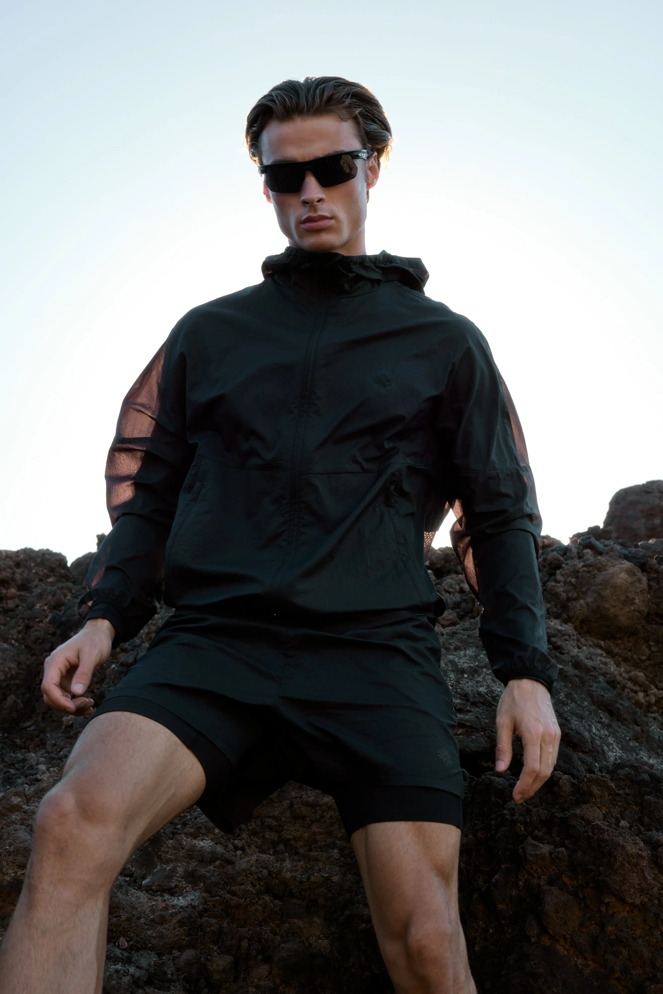 TRANSLUCENT WINDBREAKER - BLACK sold by The Couture Club product image thumbnail 5