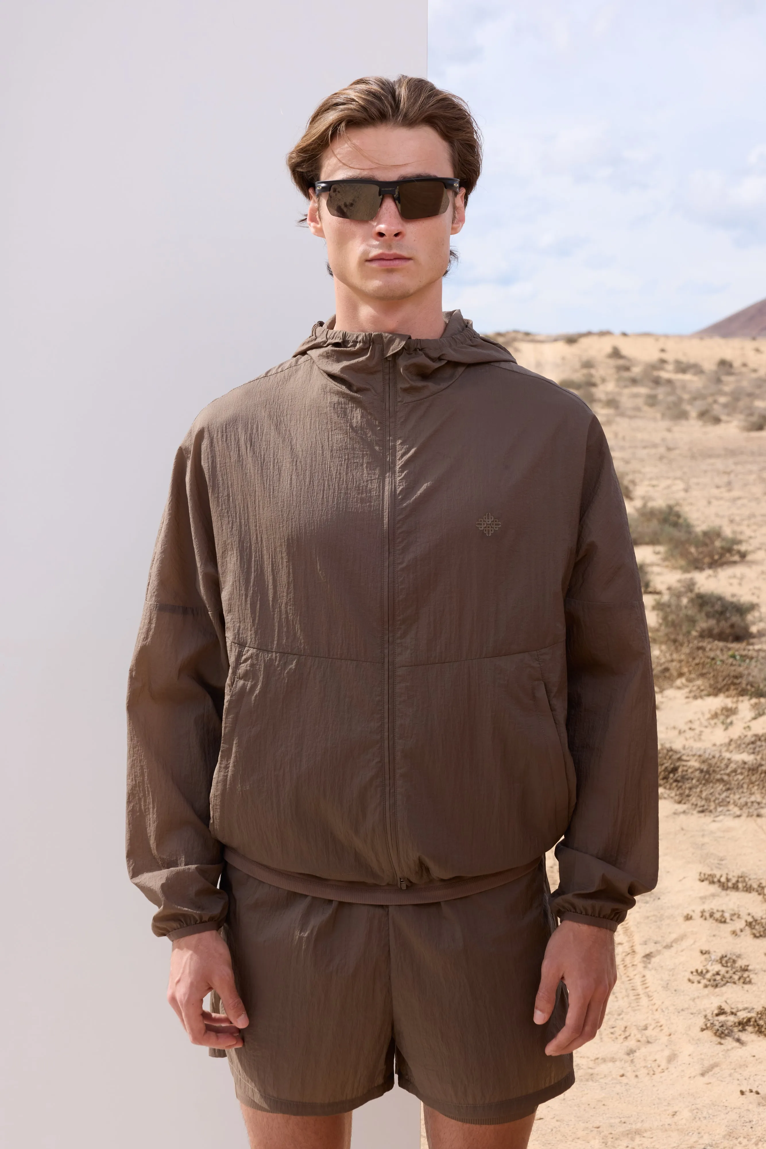 TRANSLUCENT WINDBREAKER - BROWN sold by The Couture Club product image thumbnail 2