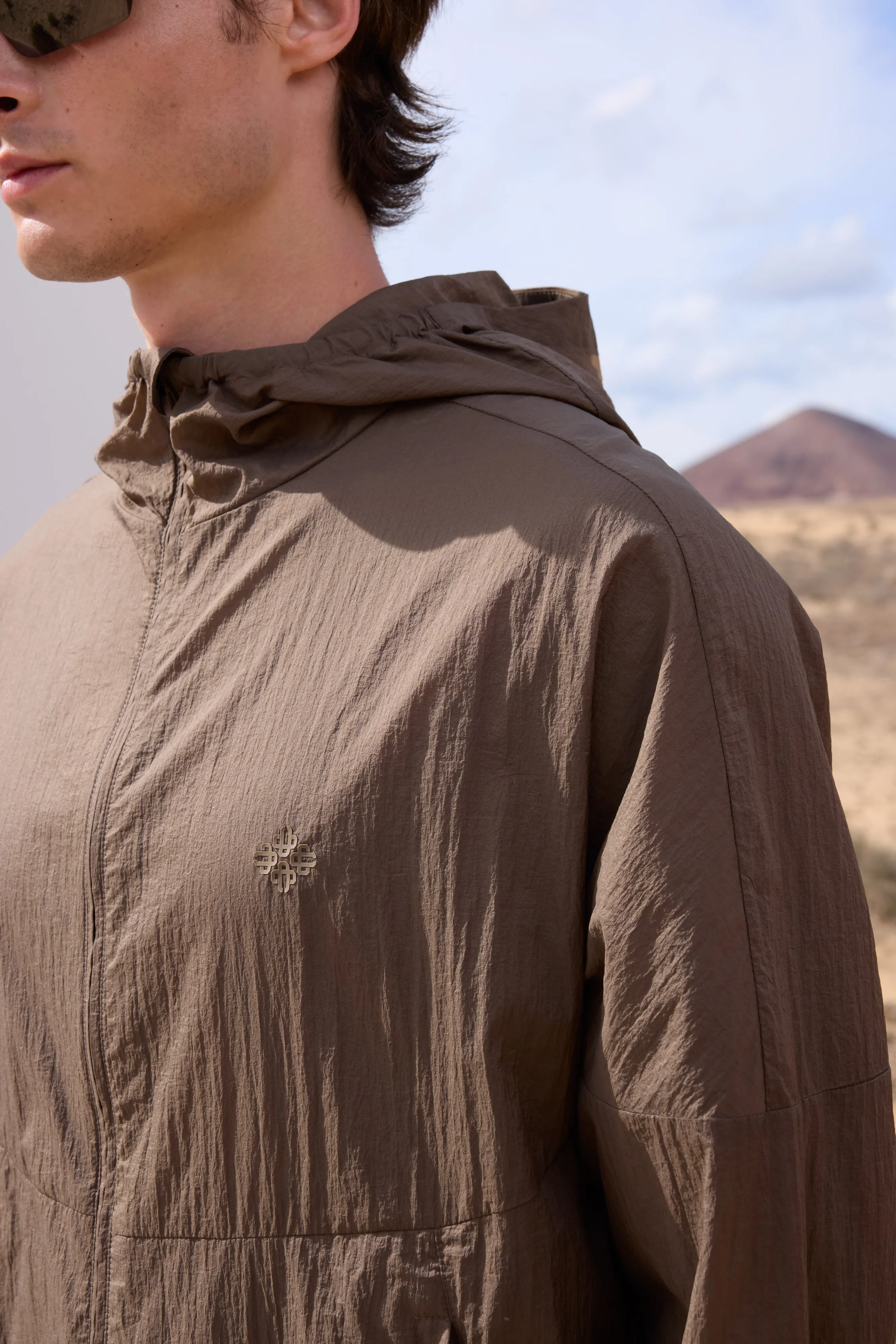 TRANSLUCENT WINDBREAKER - BROWN sold by The Couture Club product image thumbnail 4