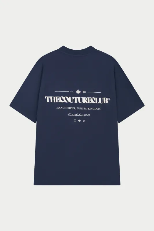 COPYRIGHT MULTI GRAPHIC T-SHIRT - DARK NAVY made by The Couture Club