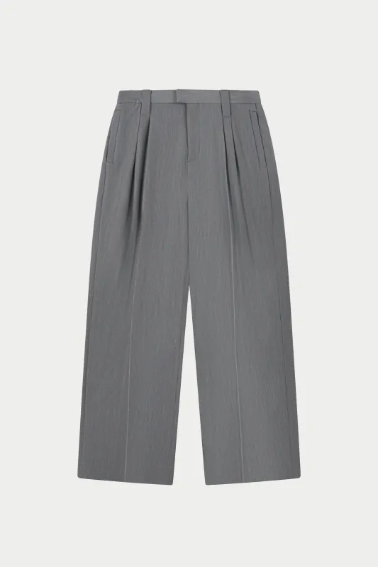 BARREL LEG TAILORED TROUSERS - GREY sold by The Couture Club