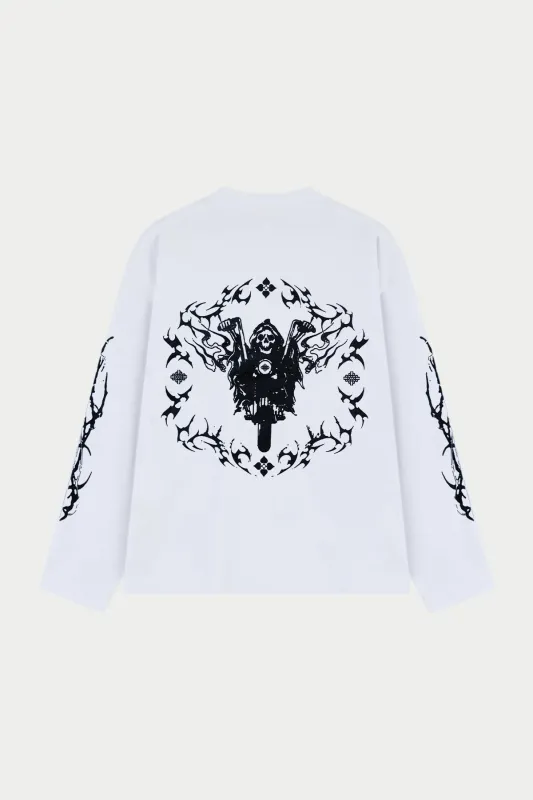 THE SOCIAL X TCC LONG SLEEVE T-SHIRT - WHITE sold by The Couture Club