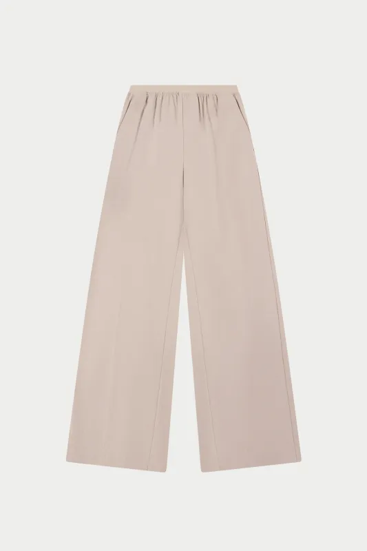 TAILORED WAISTBAND DETAIL TROUSERS - BEIGE sold by The Couture Club