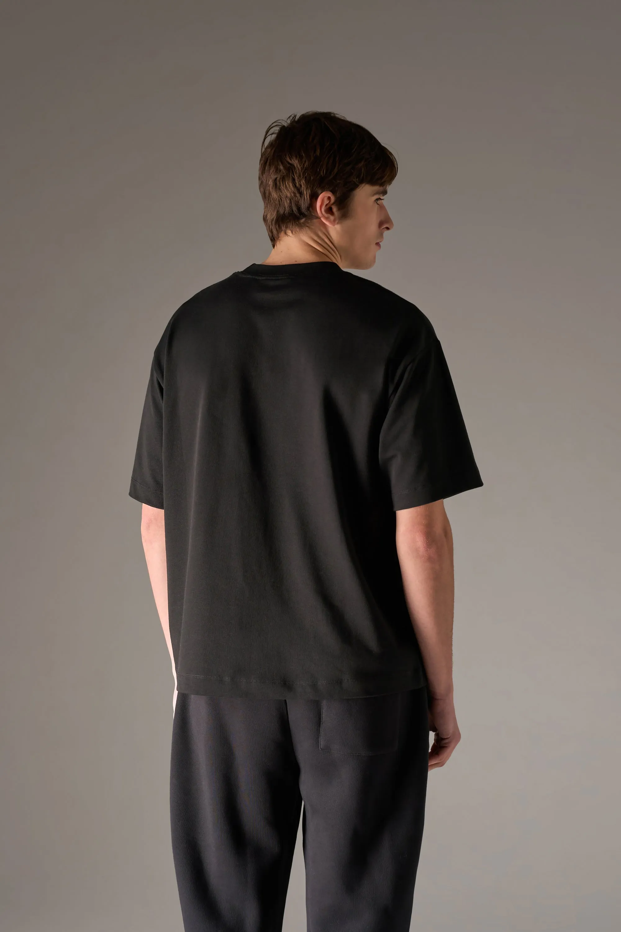 APPLIQUE MONOGRAM EMBLEM T-SHIRT - BLACK sold by The Couture Club product image thumbnail 4