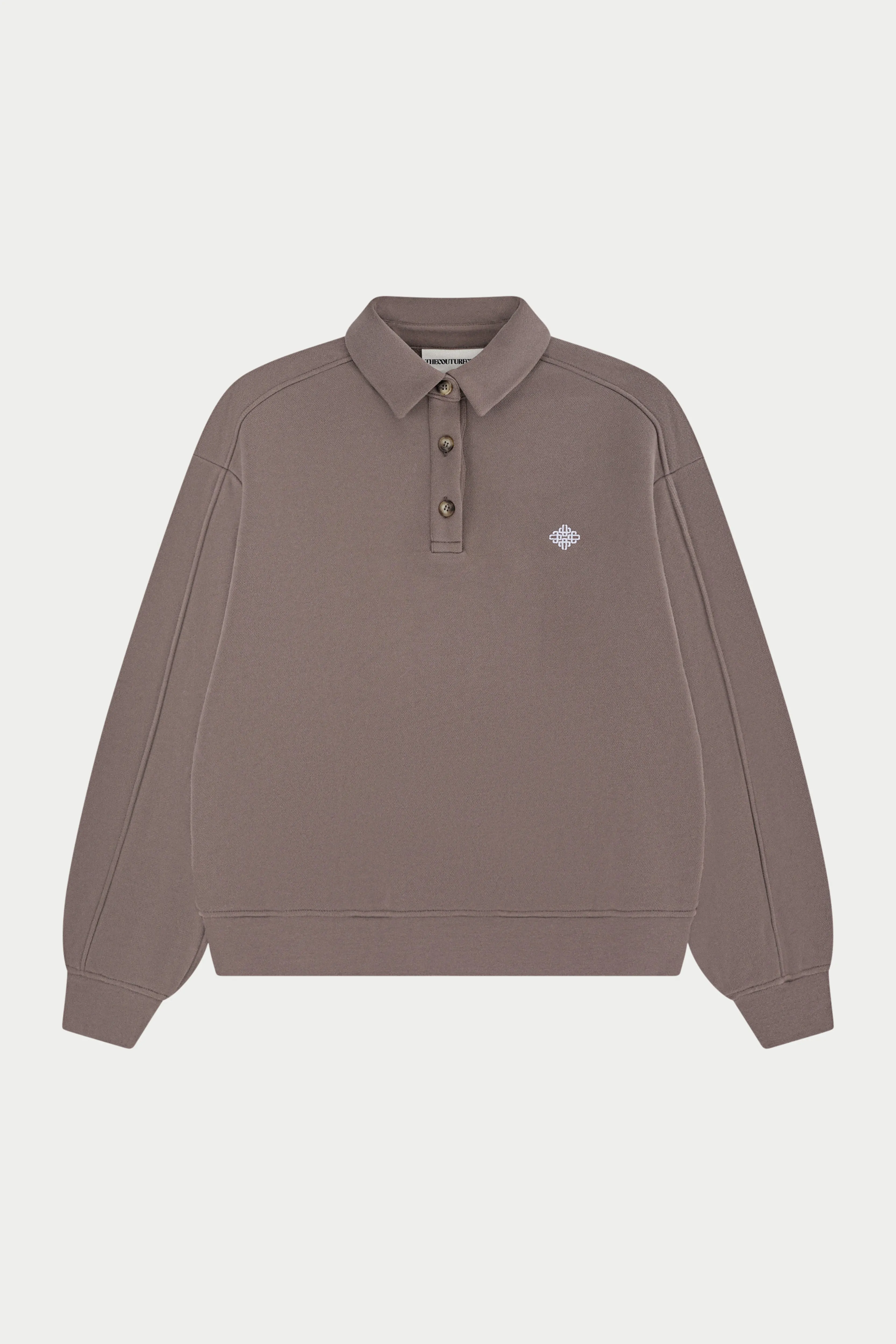 EMBLEM EMBROIDERED RUGBY POLO - COCOA sold by The Couture Club