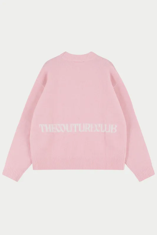 COPYRIGHT BRUSHED KNIT JUMPER - PINK sold by The Couture Club