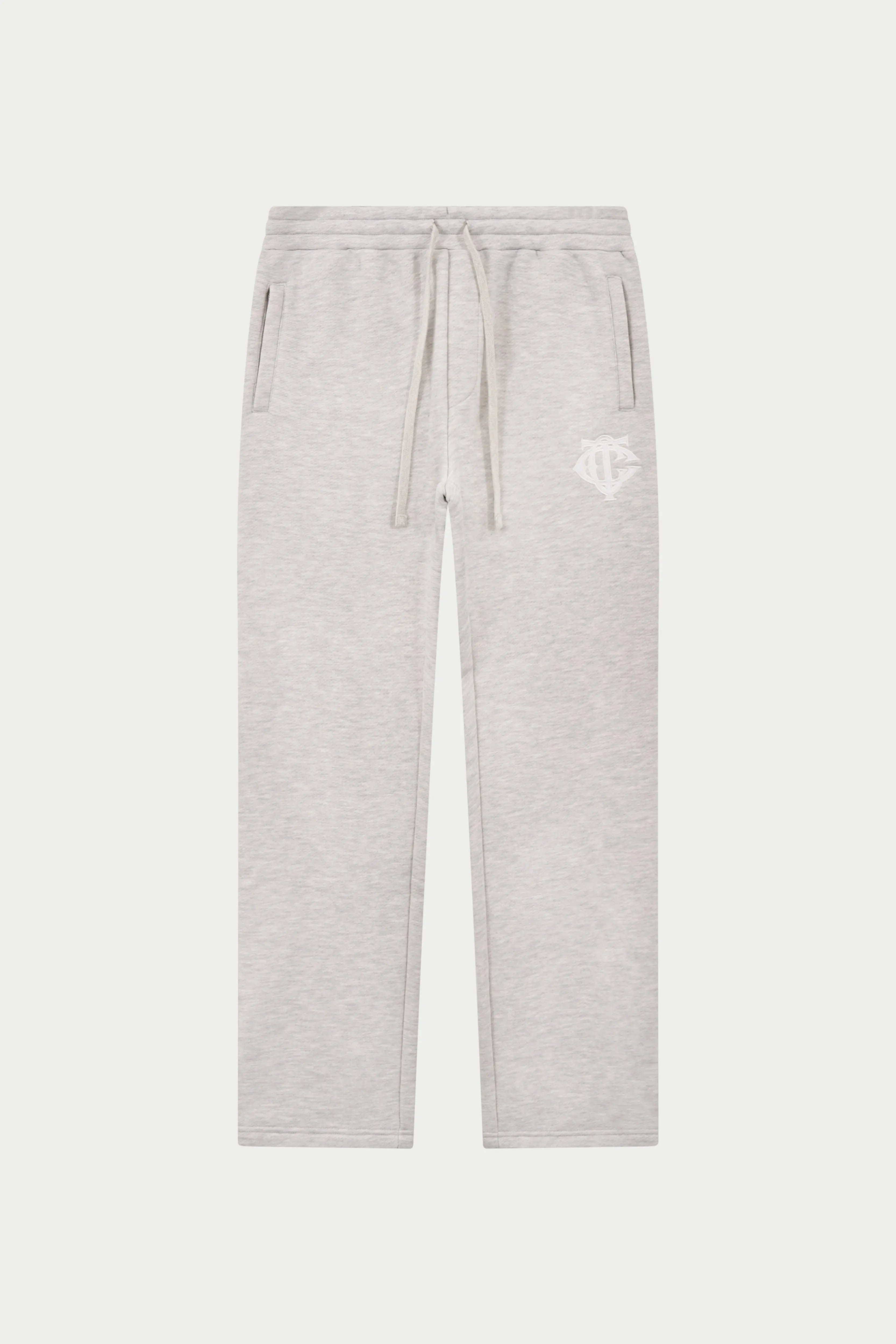 HEAVYWEIGHT MONOGRAM APPLIQUE EMBLEM JOGGERS - GREY MARL sold by The Couture Club