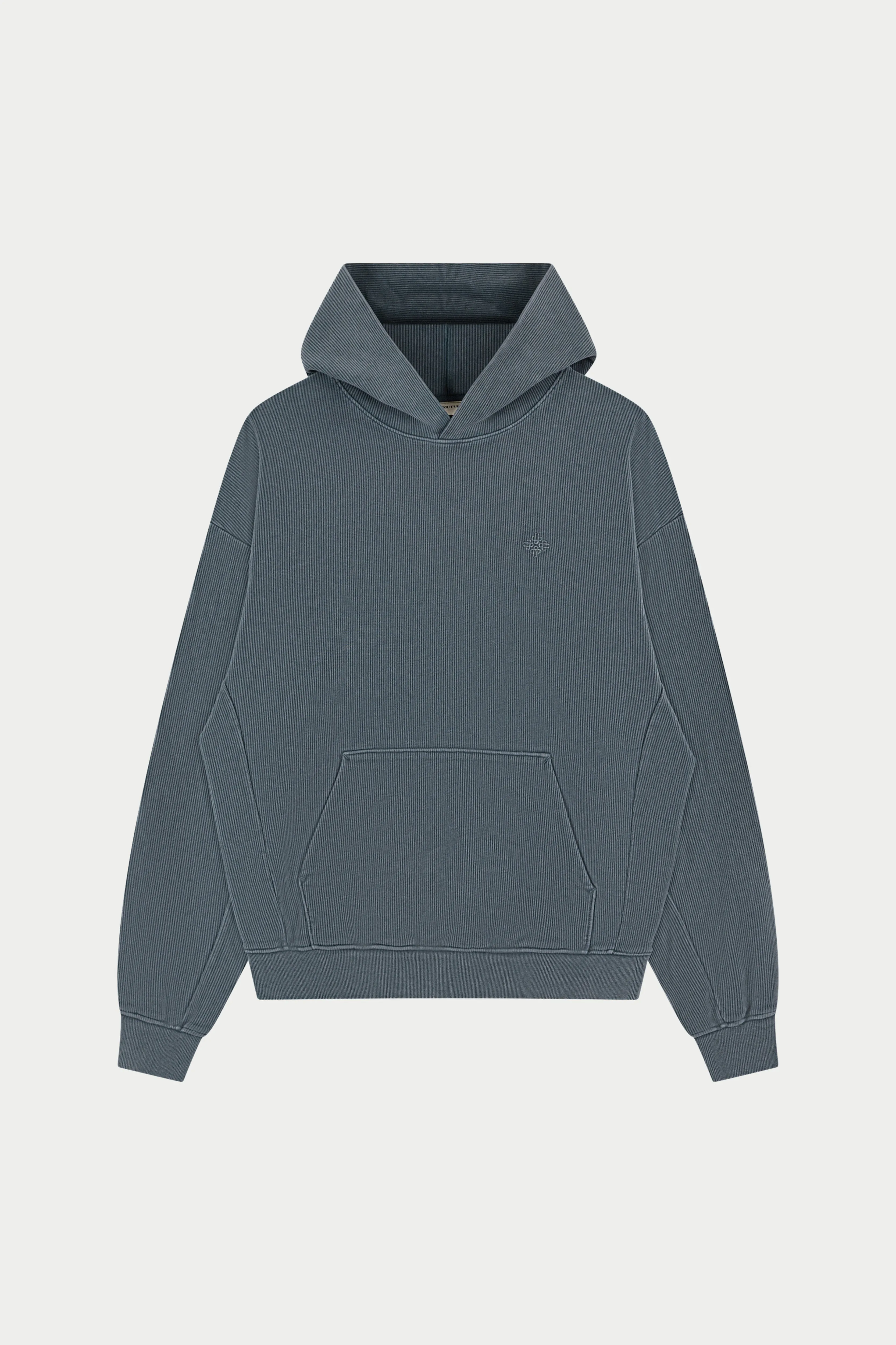 HEAVYWEIGHT WASHED RIBBED HOODIE - GREY sold by The Couture Club