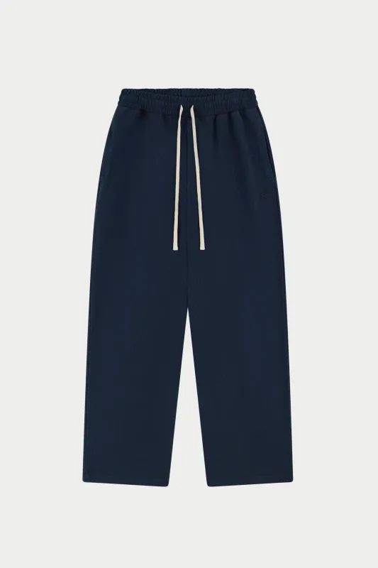 HEAVYWEIGHT WASHED RIBBED JERSEY JOGGERS - NAVY sold by The Couture Club