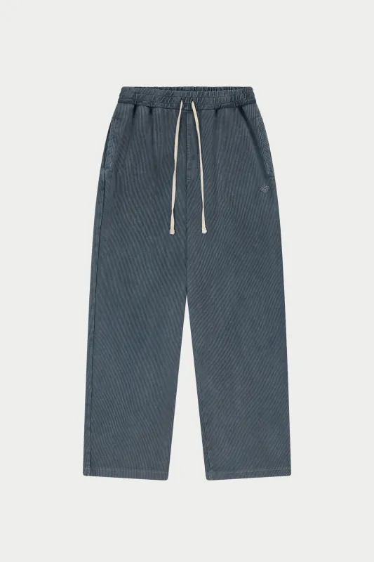 HEAVYWEIGHT WASHED RIBBED JERSEY JOGGERS - GREY sold by The Couture Club