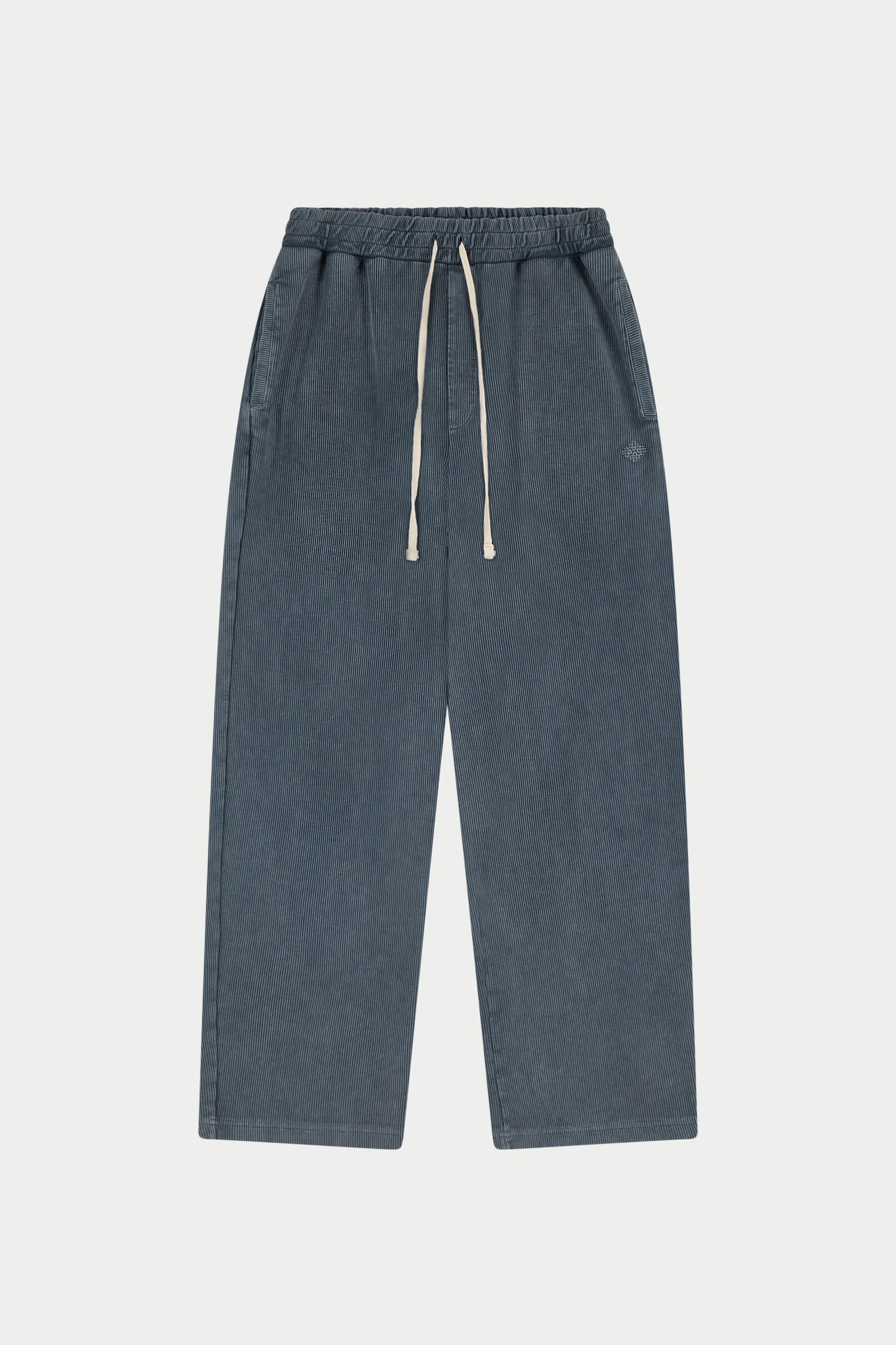 HEAVYWEIGHT WASHED RIBBED JERSEY JOGGERS - GREY sold by The Couture Club