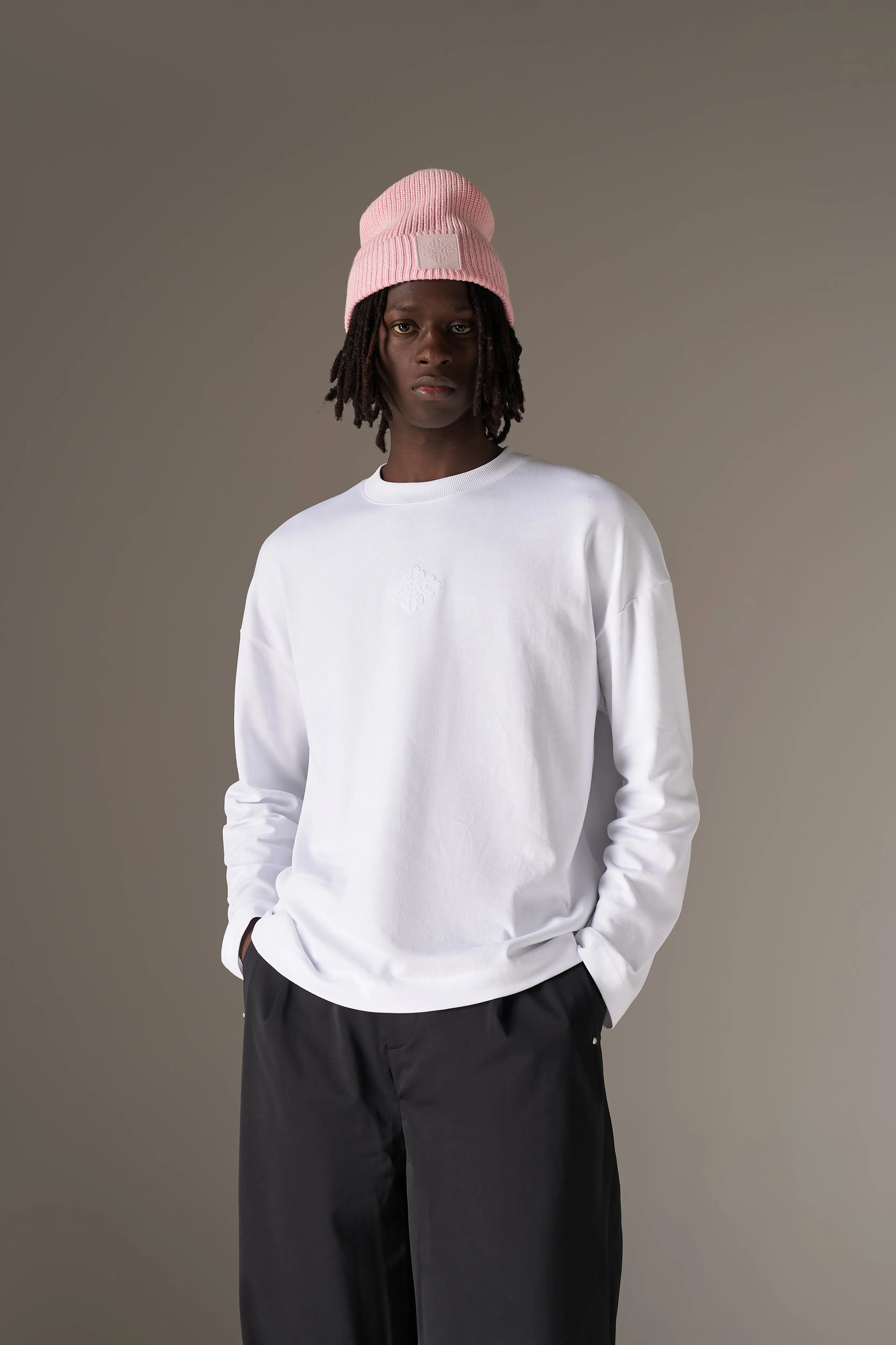 APPLIQUÉ EMBLEM LONG SLEEVE - WHITE sold by The Couture Club product image thumbnail 2