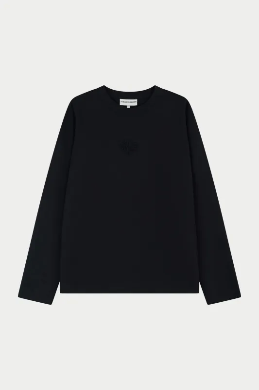 APPLIQUÉ EMBLEM LONG SLEEVE - BLACK sold by The Couture Club