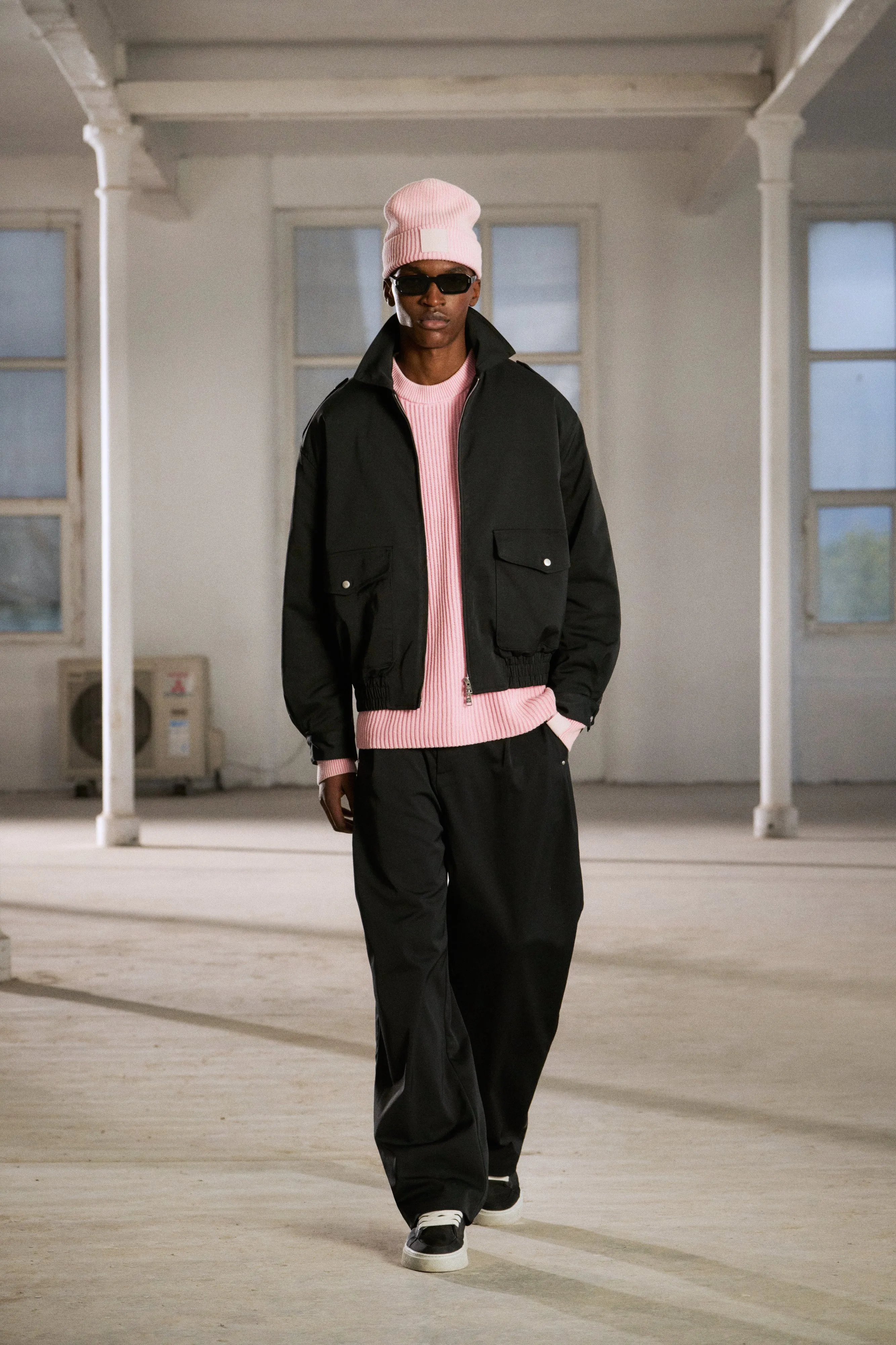 PADDED SMART FLIGHT BOMBER JACKET - BLACK sold by The Couture Club product image thumbnail 3