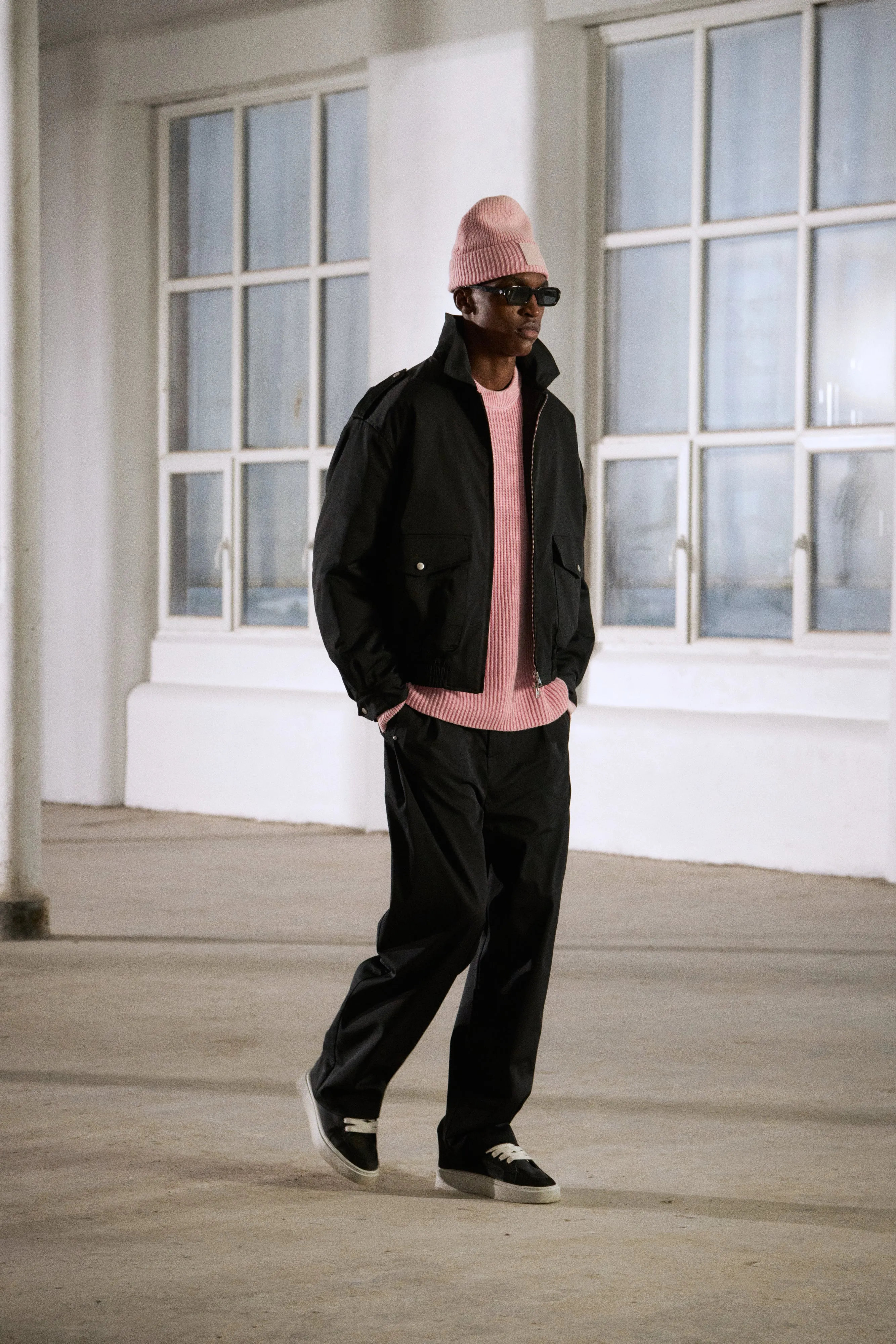PADDED SMART FLIGHT BOMBER JACKET - BLACK sold by The Couture Club product image thumbnail 5