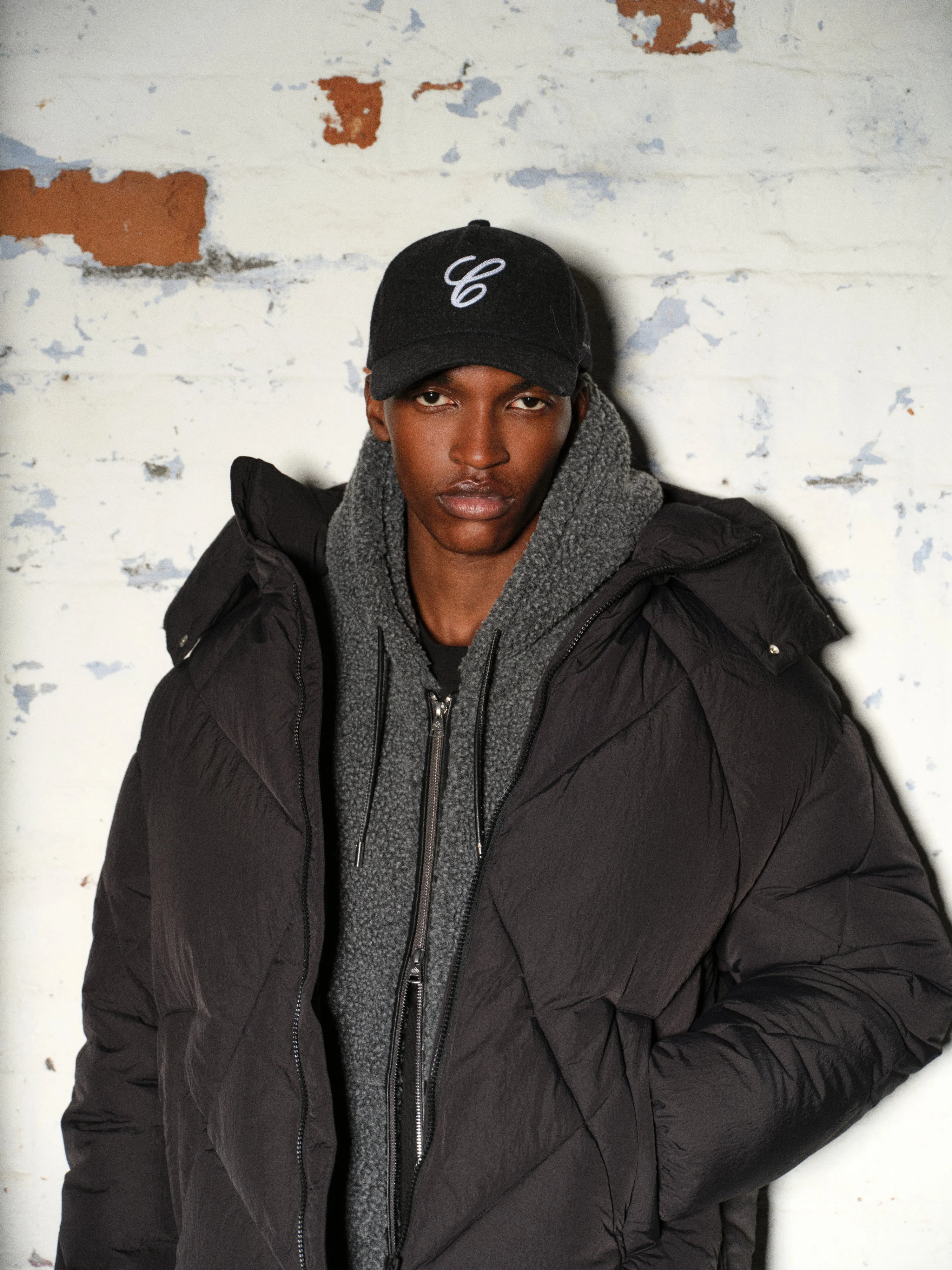 DIAMOND QUILTED PUFFER COAT - BLACK sold by The Couture Club product image thumbnail 4