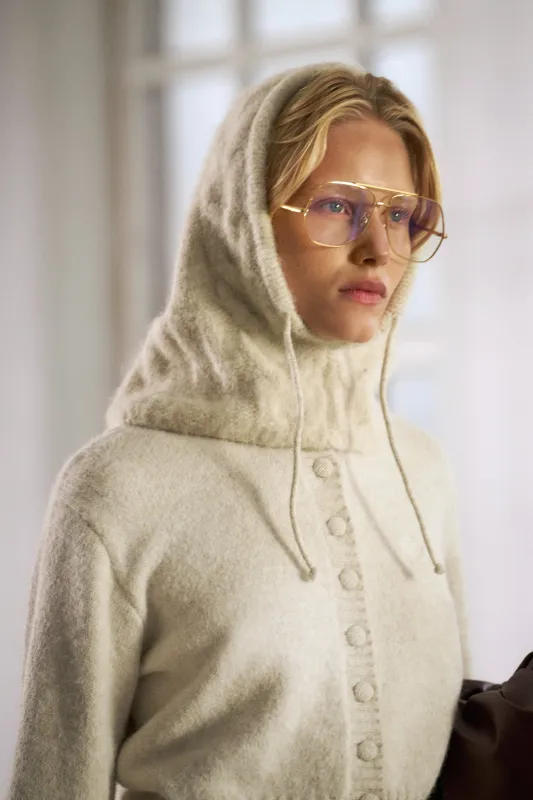 KNITTED SNOOD - OAT sold by The Couture Club