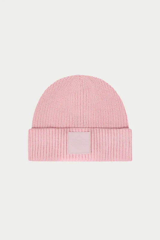WASHED RIBBED BEANIE - PINK sold by The Couture Club