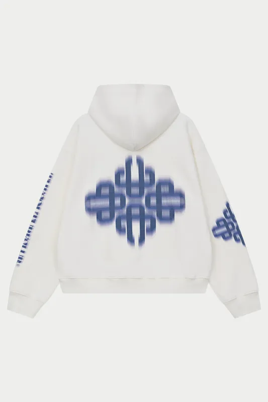 MOTION BLURRED EMBLEM HOODIE - NAVY sold by The Couture Club