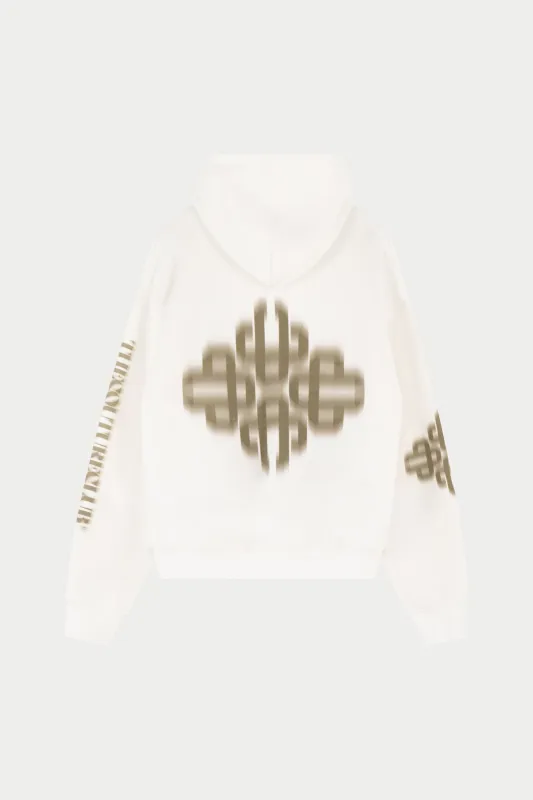 MOTION BLURRED EMBLEM HOODIE - KHAKI sold by The Couture Club