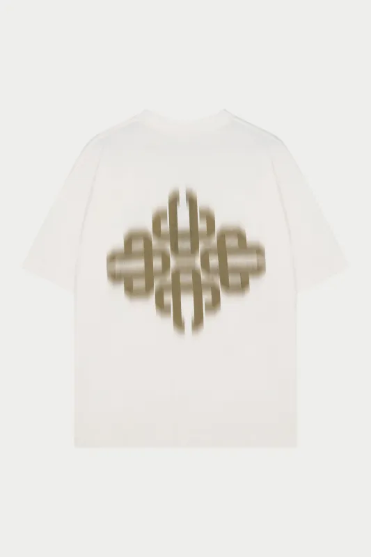 MOTION BLURRED EMBLEM T-SHIRT - KHAKI sold by The Couture Club