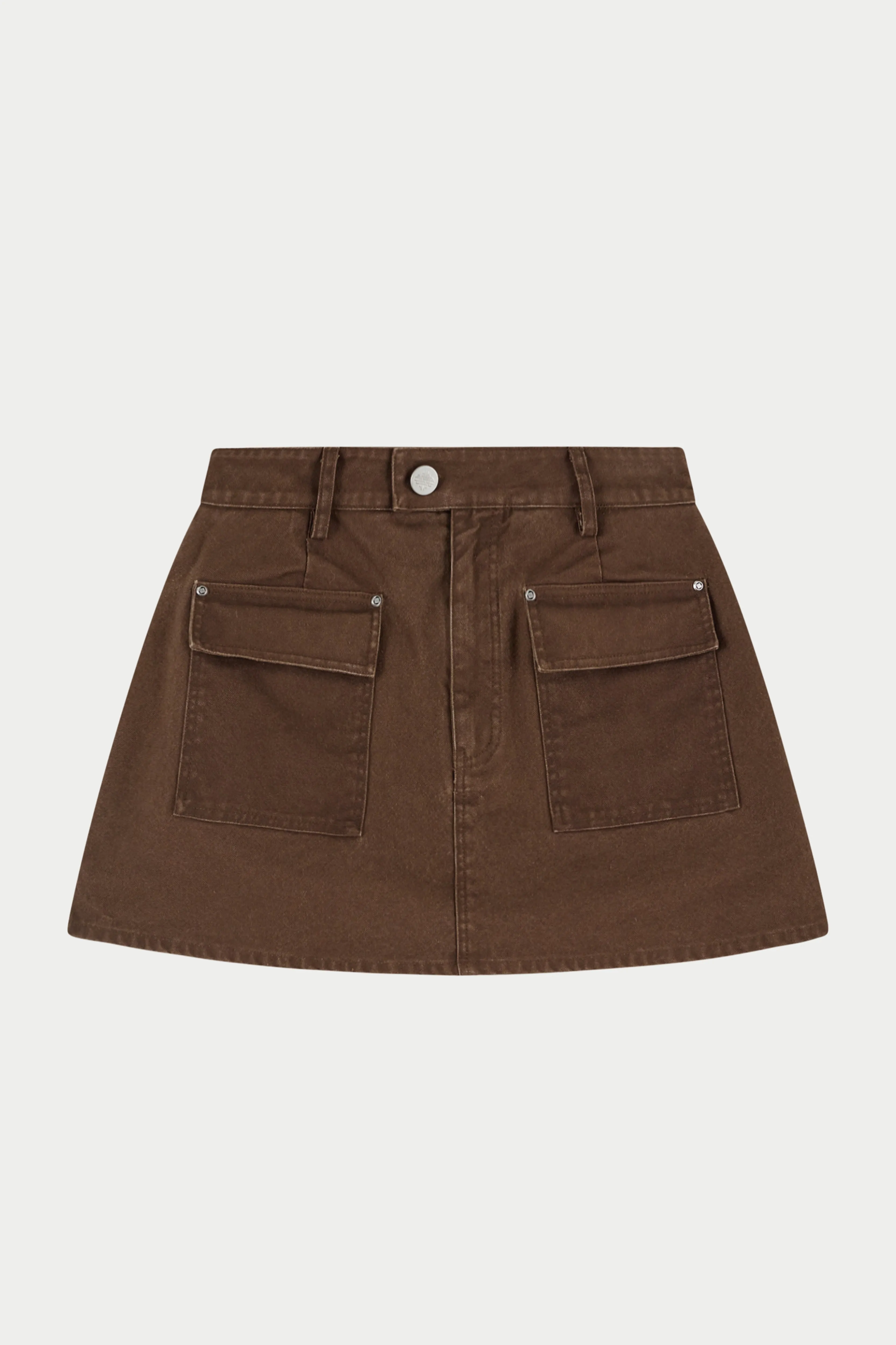 WASHED MINI SKORT - CHOCOLATE sold by The Couture Club