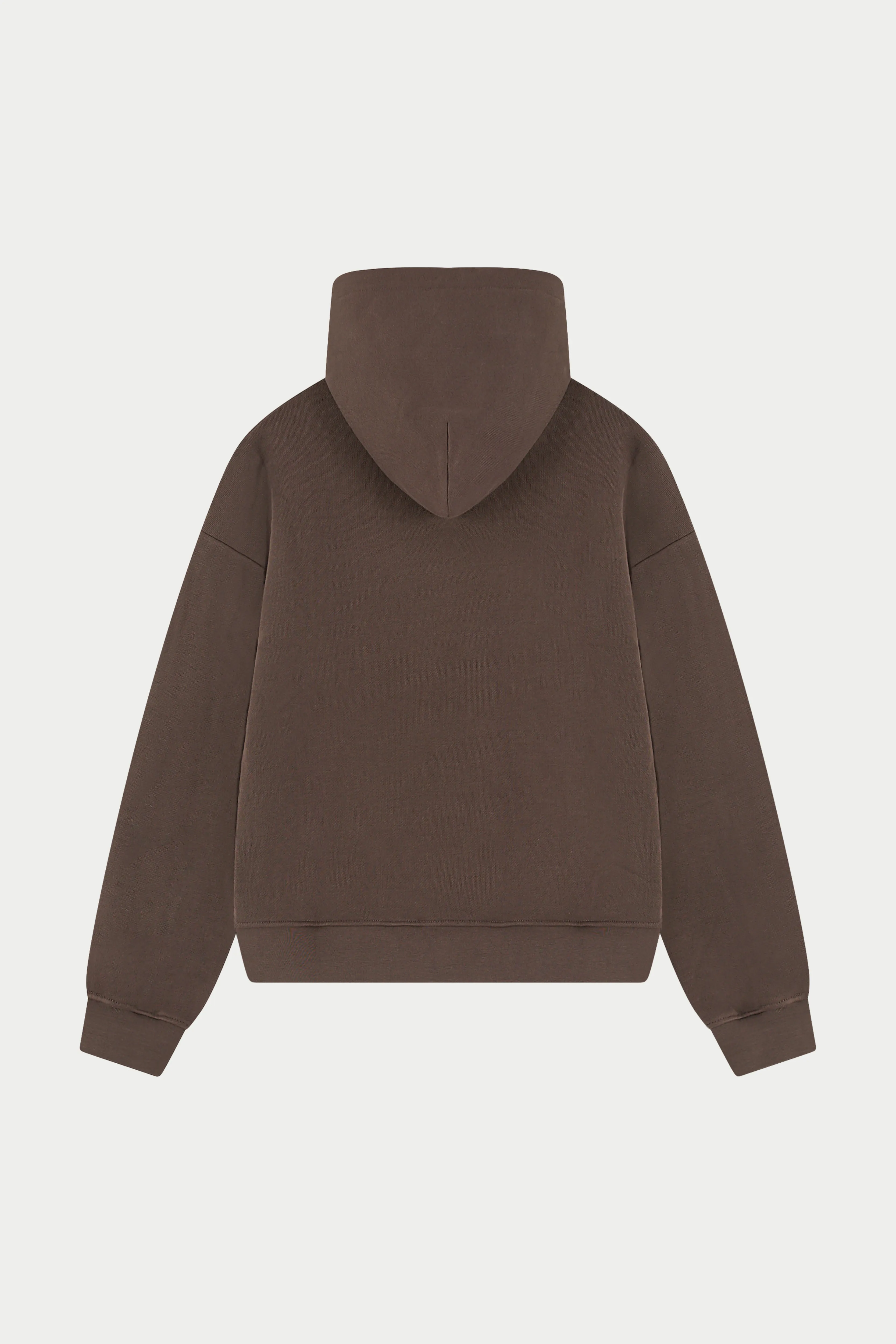 EMBROIDERED CTRE ZIP THROUGH HOODIE - CHOCOLATE sold by The Couture Club product image thumbnail 5
