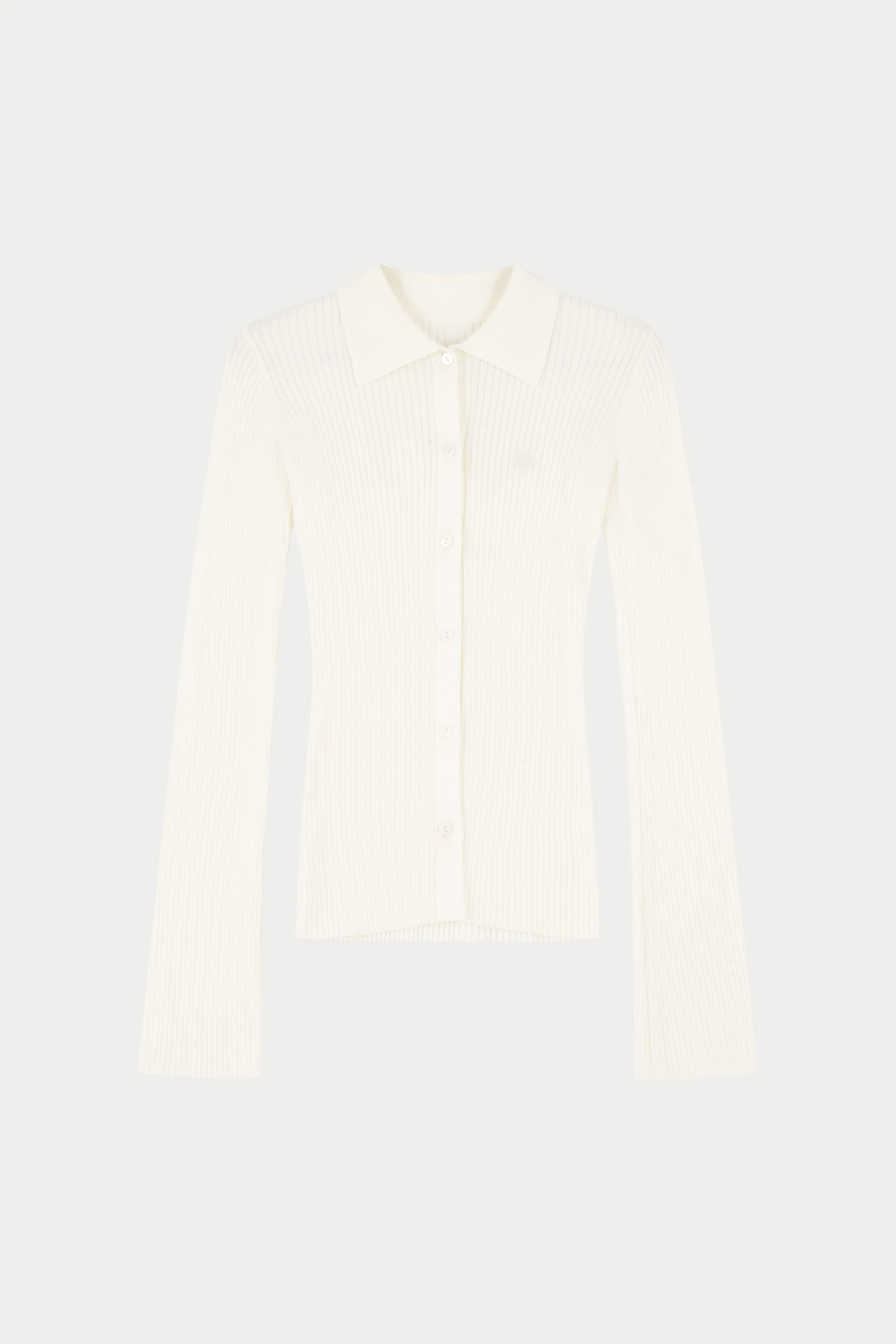 RIBBED KNITTED LONG SLEEVE TOP - CREAM sold by The Couture Club