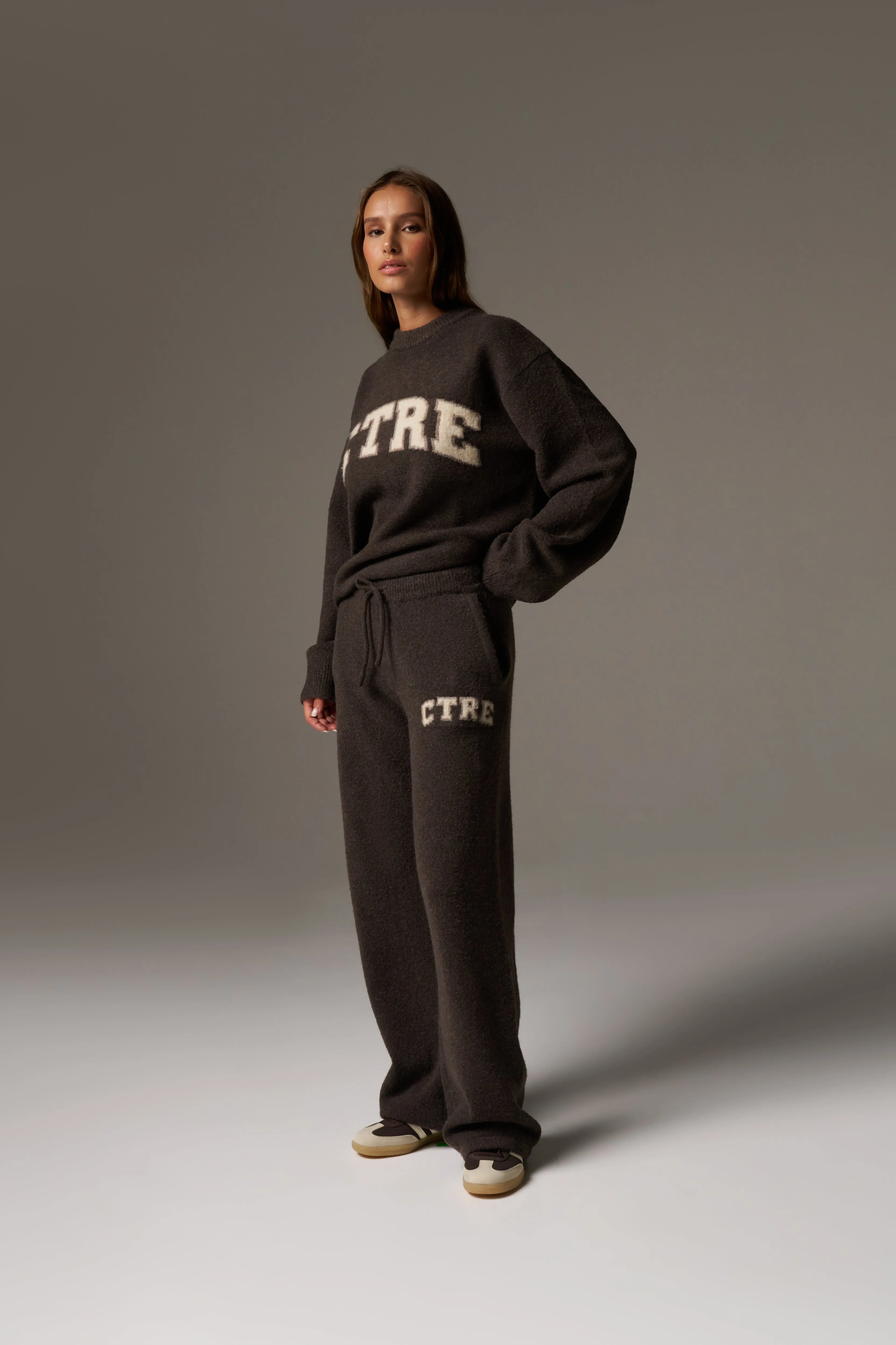 CTRE KNITTED JOGGERS - BROWN sold by The Couture Club product image thumbnail 3