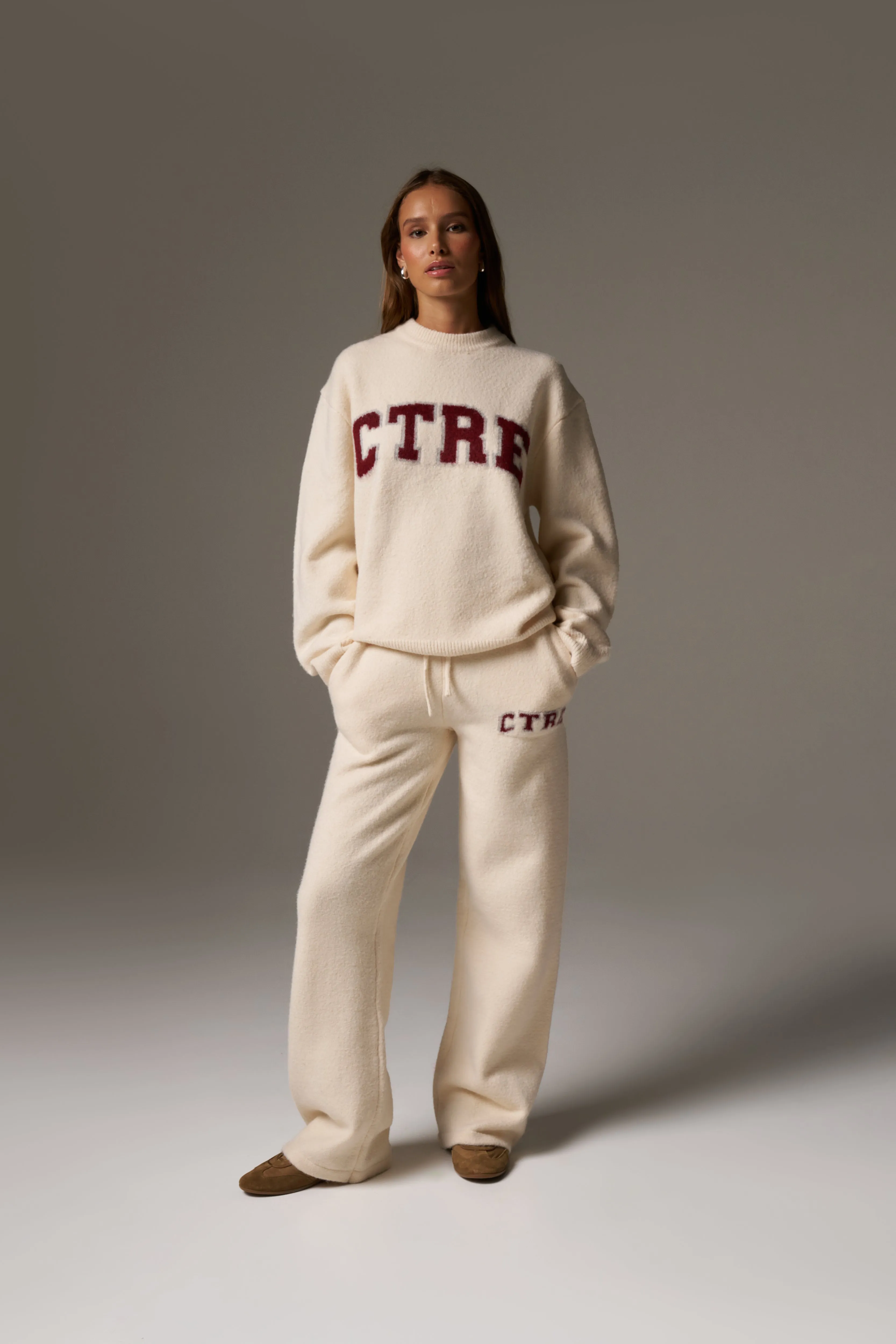 CTRE KNITTED JOGGERS - OFF WHITE sold by The Couture Club product image thumbnail 3
