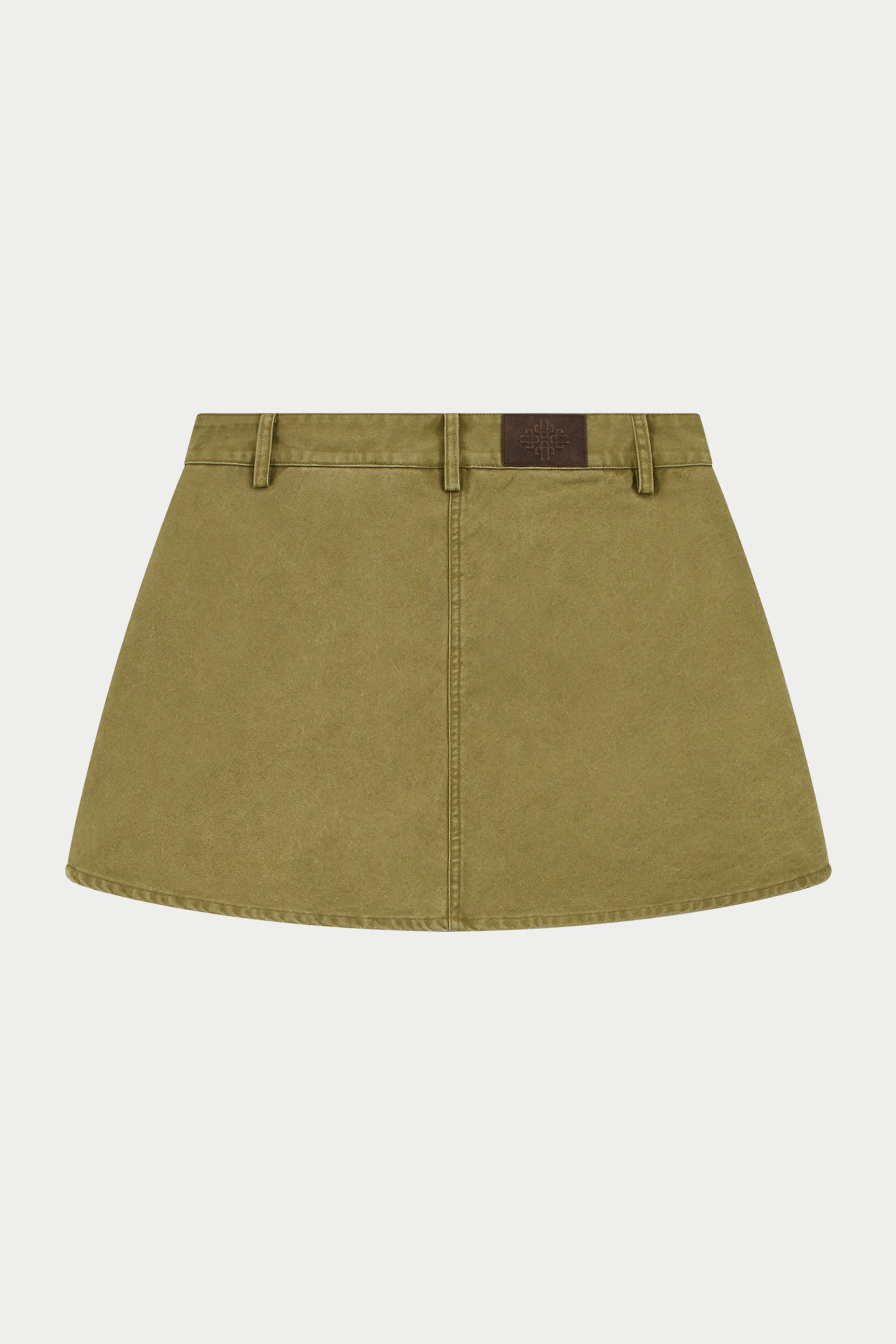 WASHED MINI SKORT - KHAKI sold by The Couture Club product image thumbnail 3