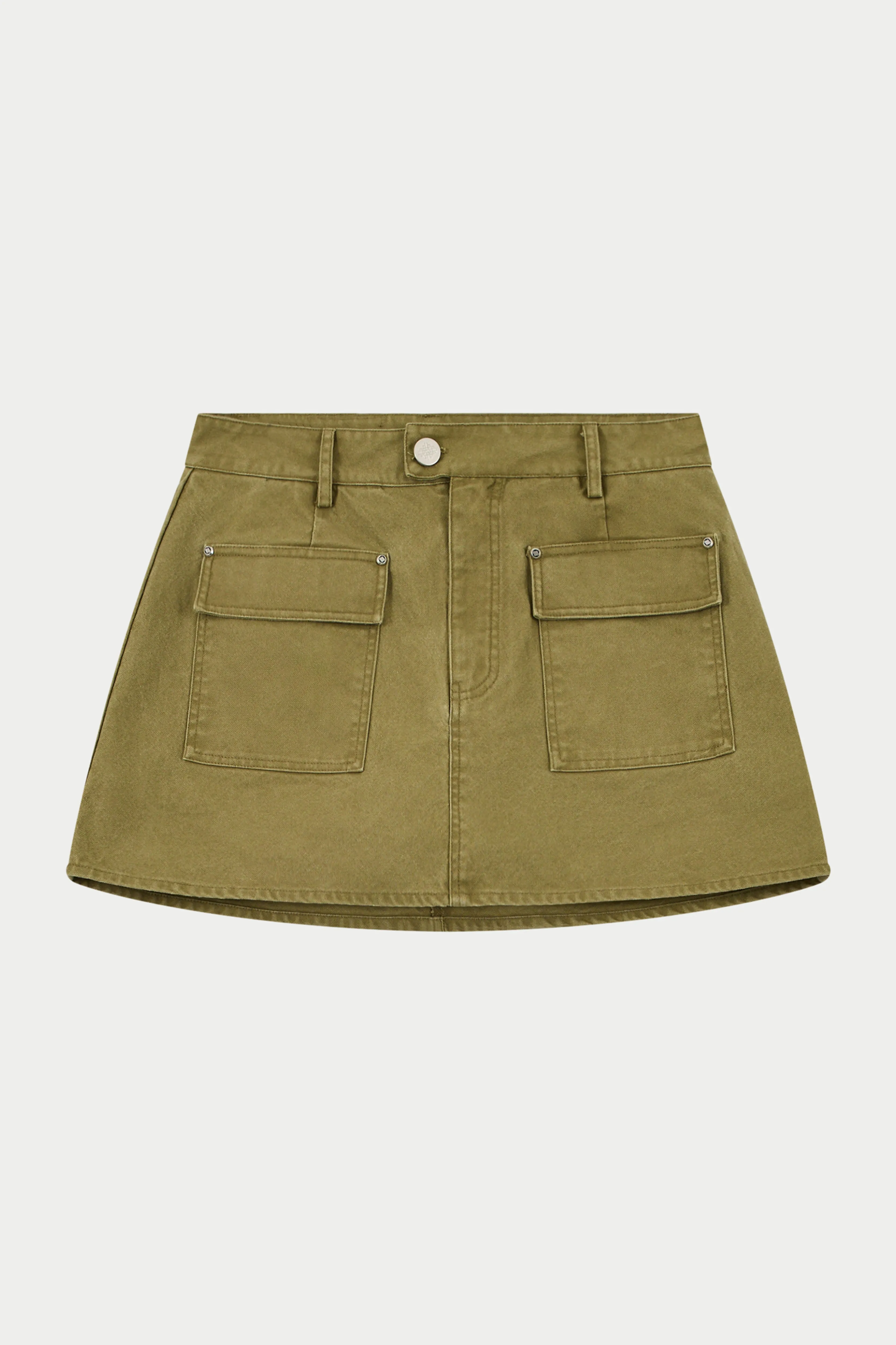 WASHED MINI SKORT - KHAKI sold by The Couture Club product image thumbnail 2