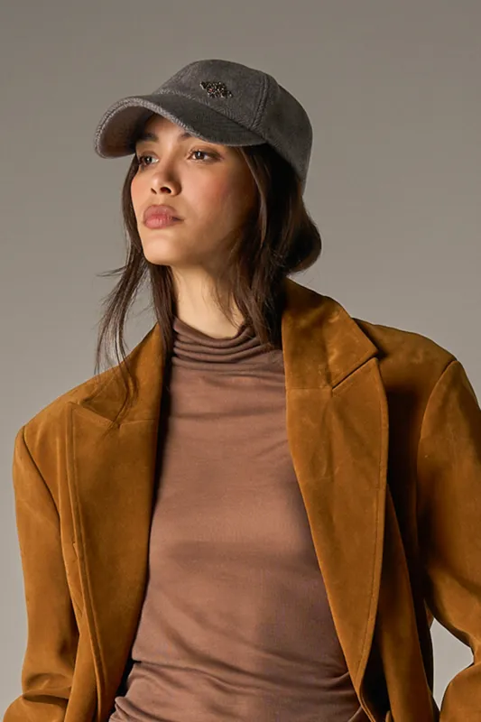 HERRINGBONE CAP - GREY sold by The Couture Club