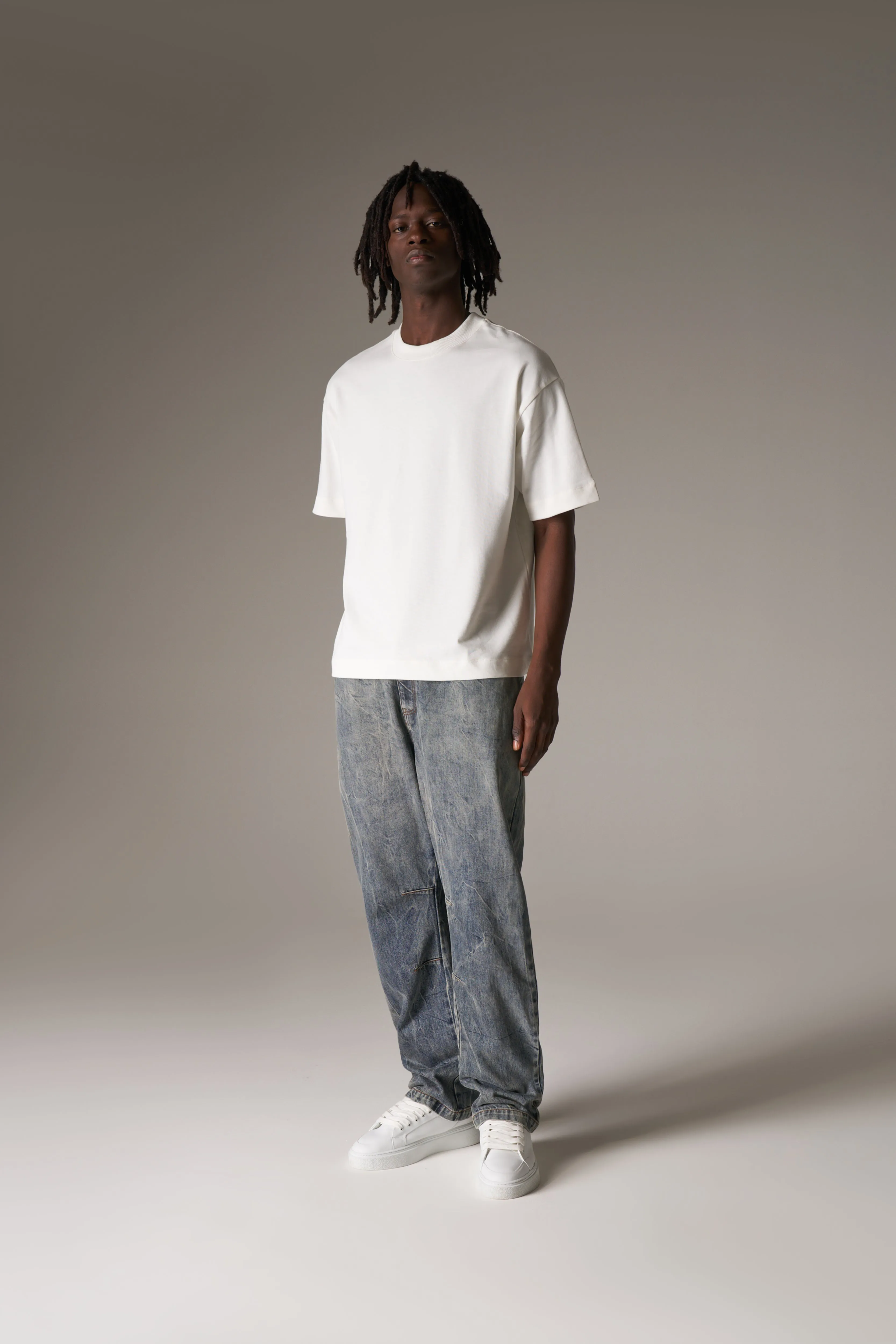 HEAVYWEIGHT BLANK T-SHIRT - OFF WHITE sold by The Couture Club product image thumbnail 3