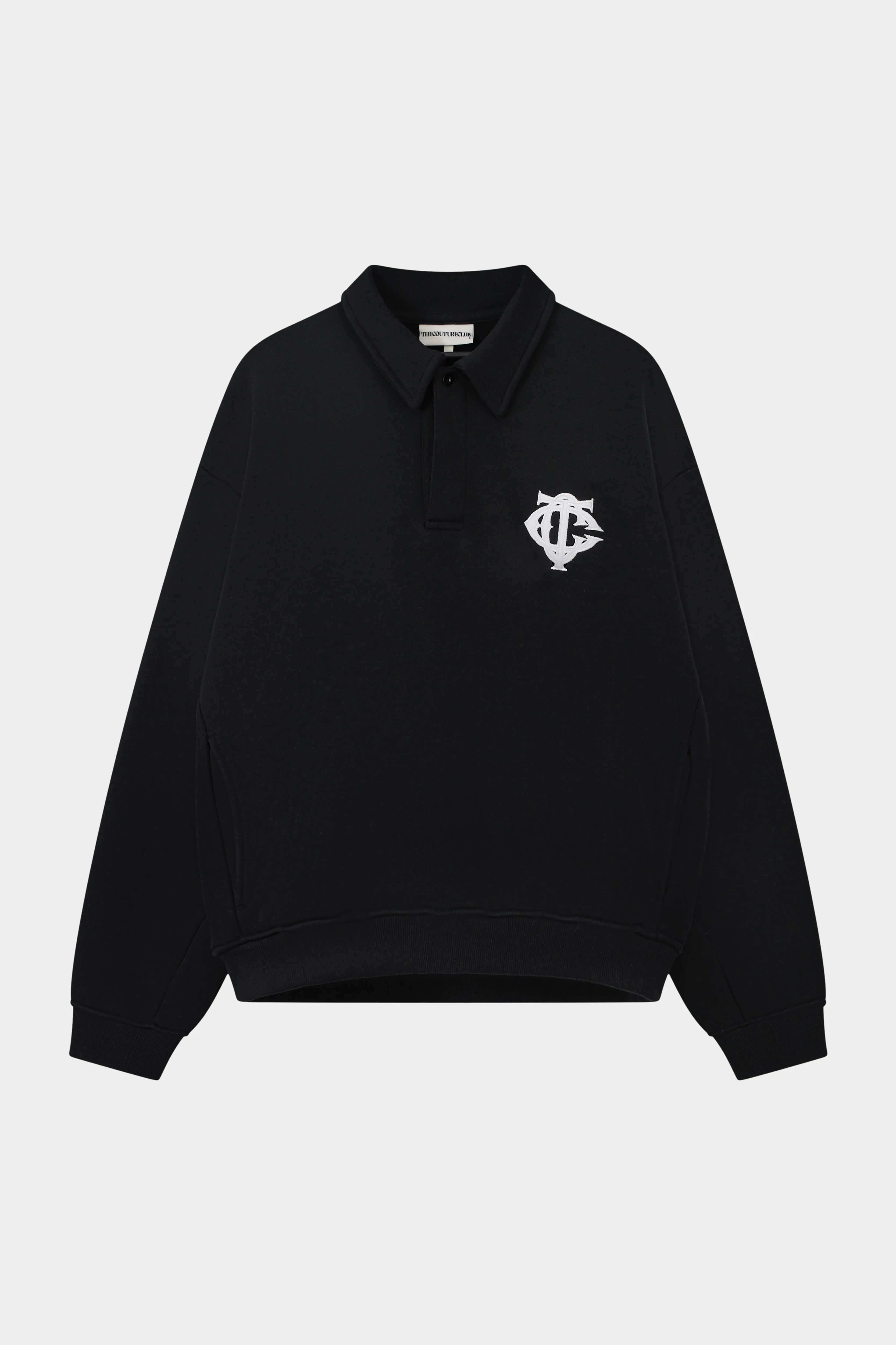 HEAVYWEIGHT MONOGRAM POLO - BLACK sold by The Couture Club