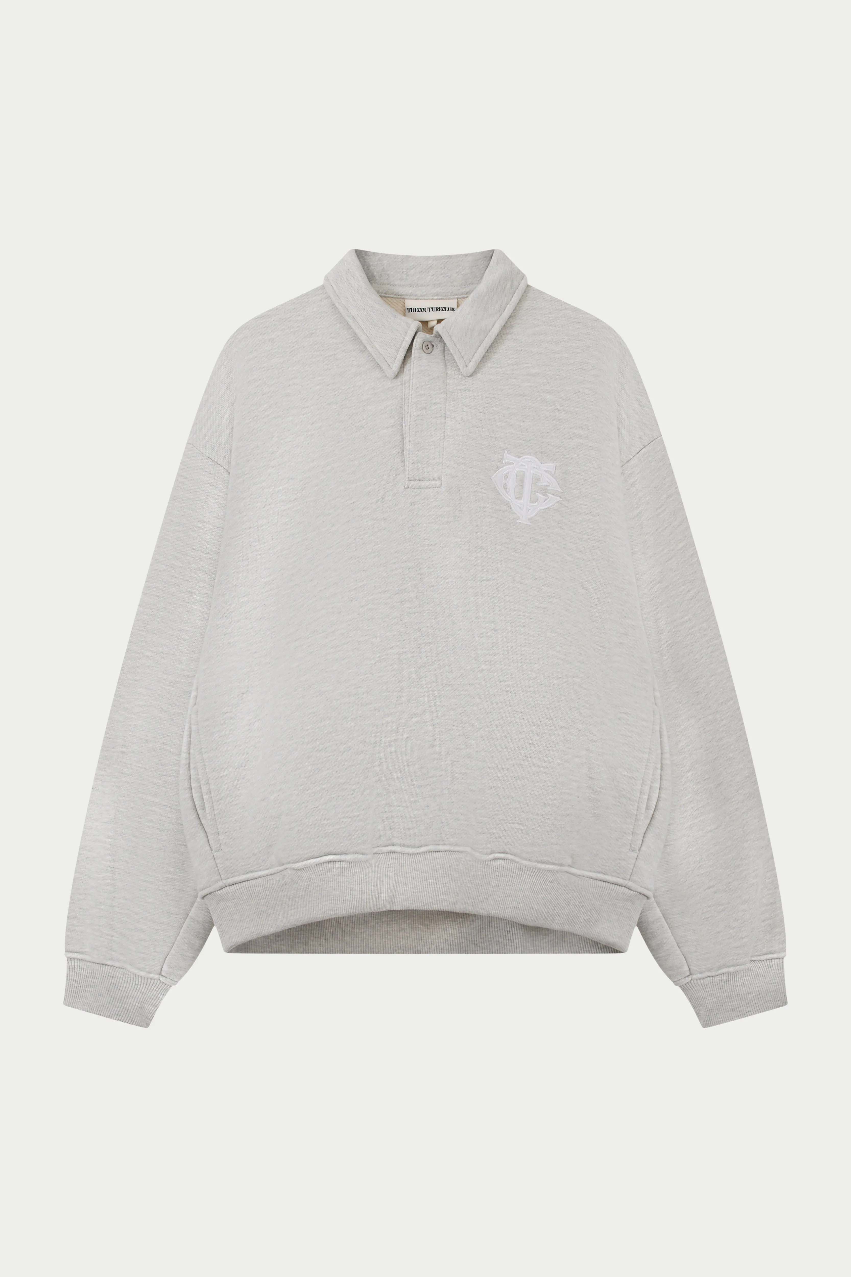 HEAVYWEIGHT MONOGRAM POLO - GREY MARL sold by The Couture Club