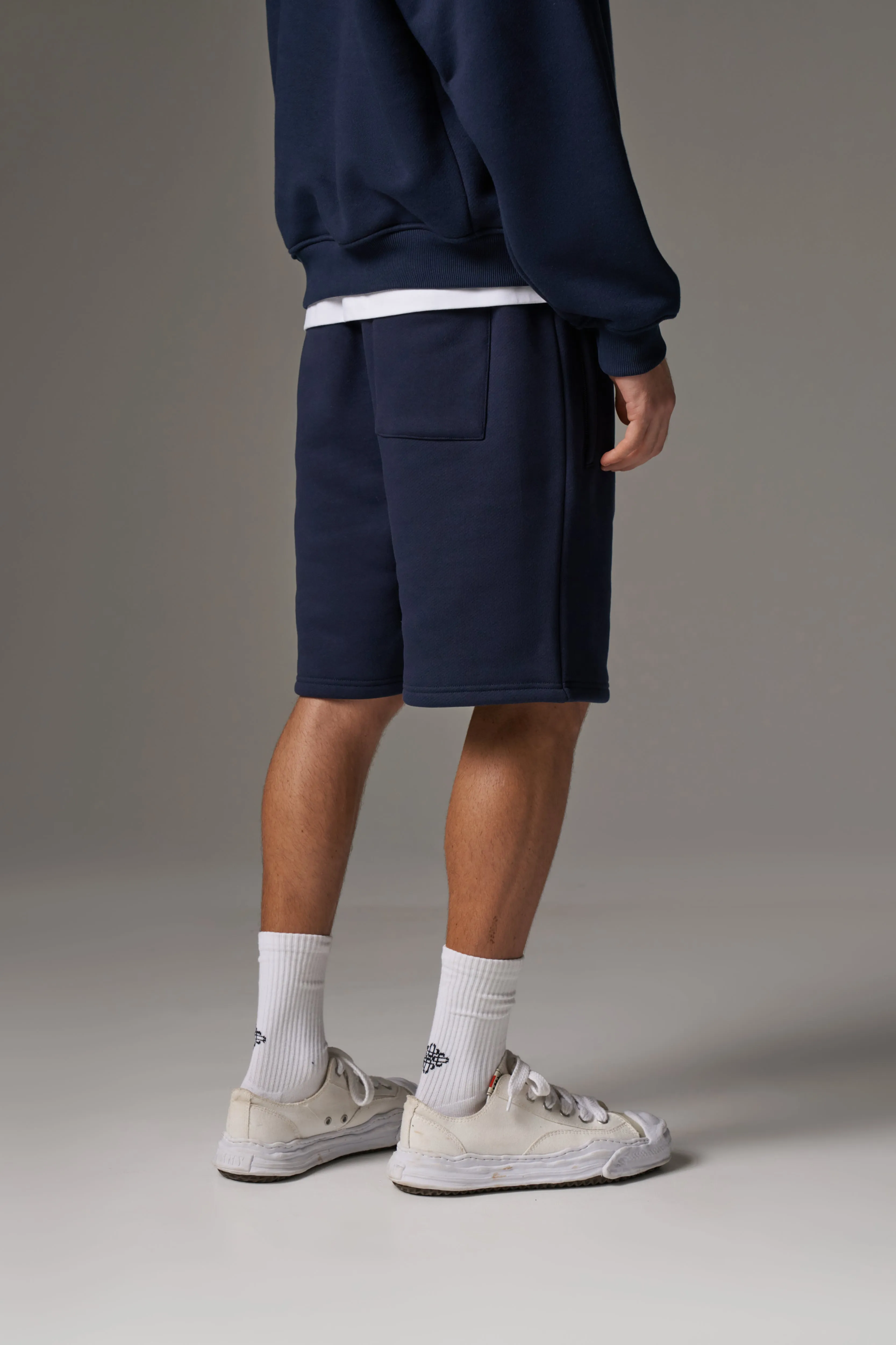 HEAVYWEIGHT MONOGRAM SHORTS - NAVY sold by The Couture Club product image thumbnail 5