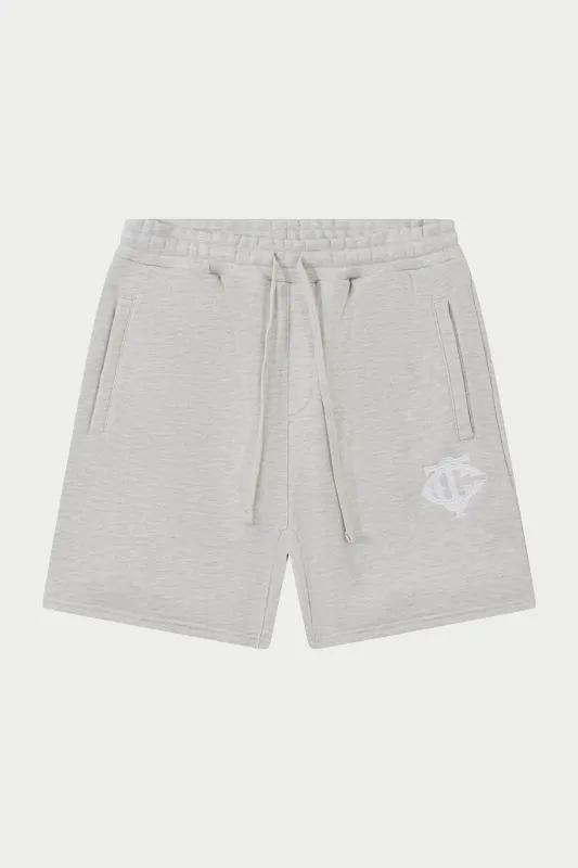 HEAVYWEIGHT MONOGRAM SHORTS - GREY MARL sold by The Couture Club