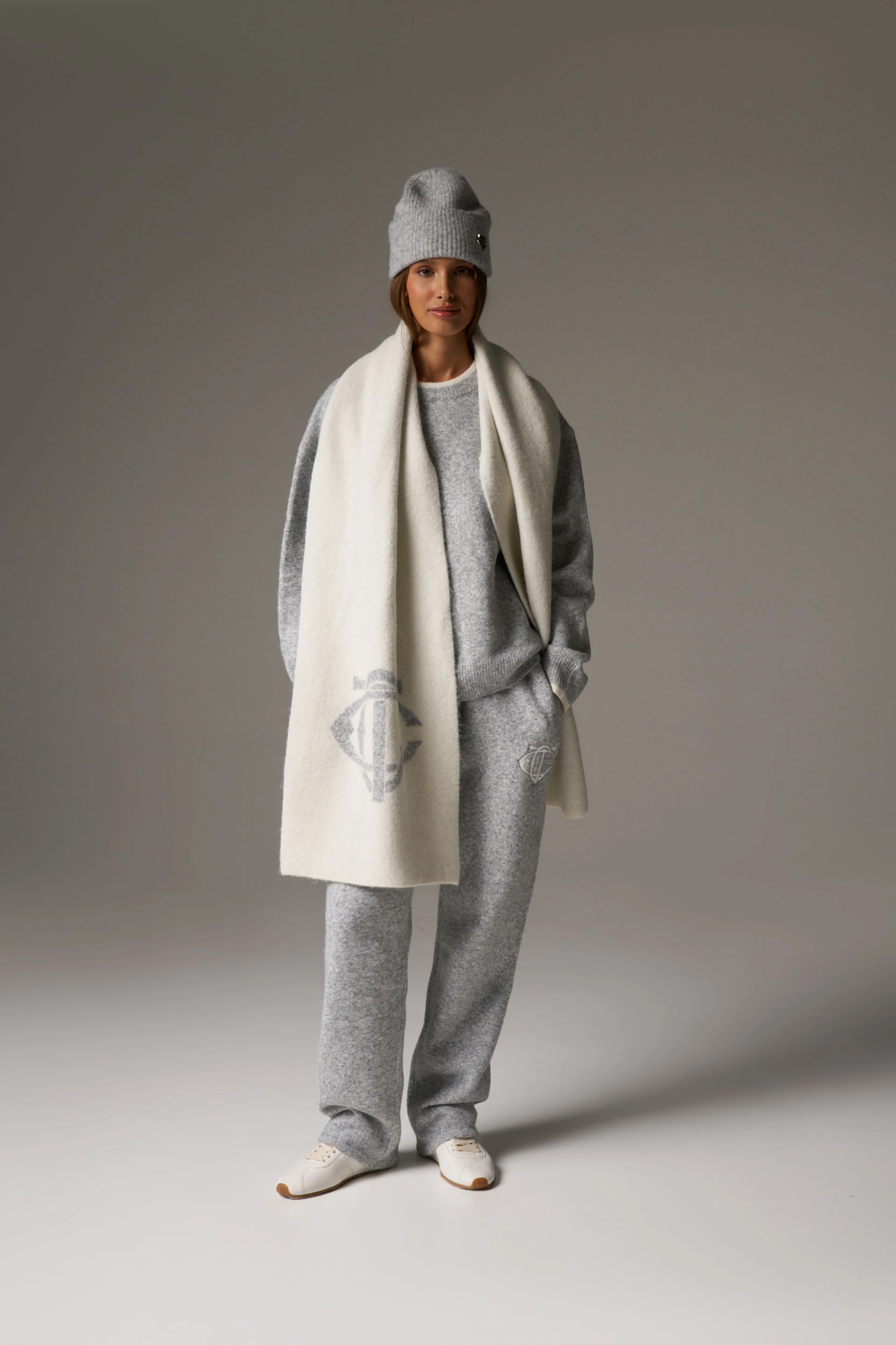 MONOGRAM SCARF - OFF WHITE sold by The Couture Club product image thumbnail 3